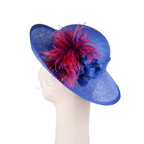 mariaetkindmillinery_MG22_hat_royalblue_straw_featherpoms.jpg