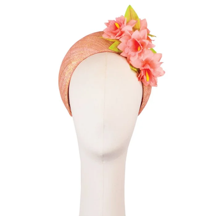 mariaetkindmillinery_straw-peach_rose_straw_gold-threads_headband_peach_daffodils.jpg