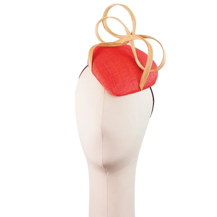 mariaetkindmillinery_coral_fascinator_wheat_straw_swirls.jpg