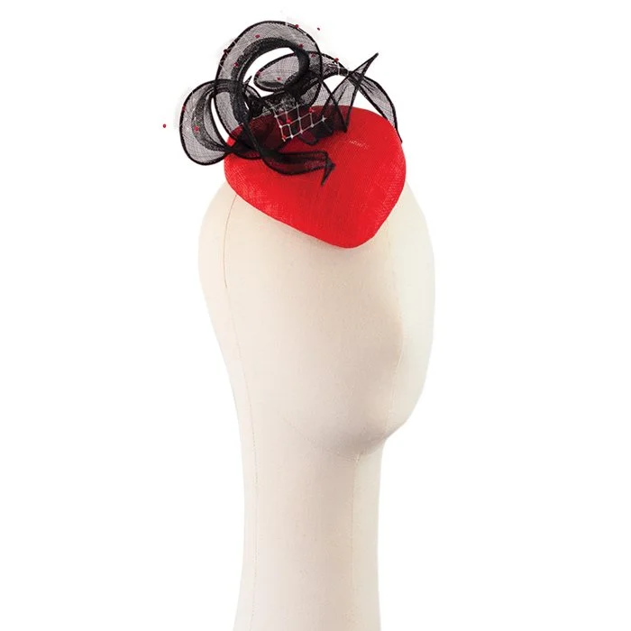 mariaetkindmillinery_red-_straw_fascinator_balck_straw_swirls_veil.jpg
