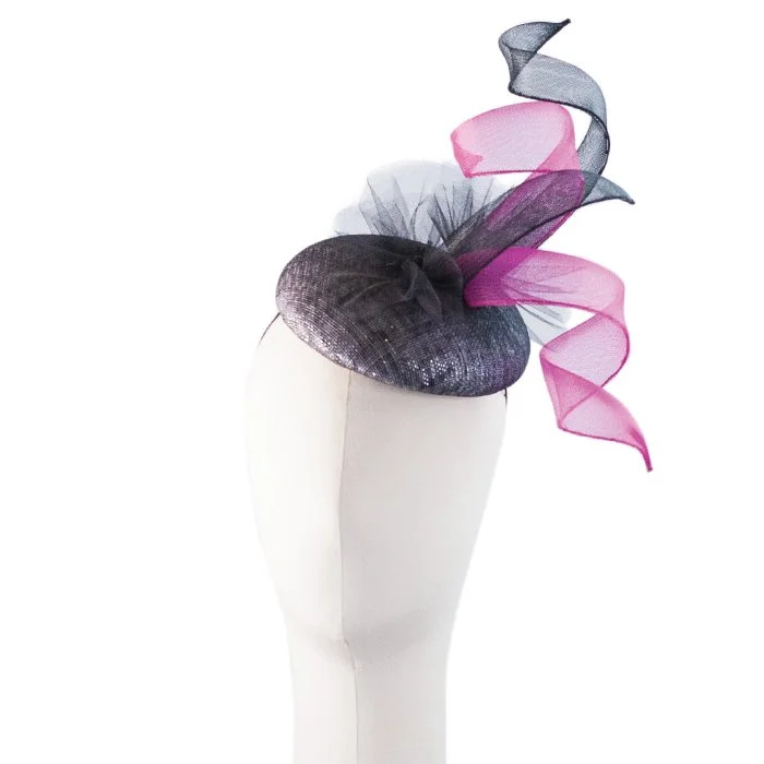 mariaetkindmillinery_straw_black_silver_metallic_fascinator_fuchsia_blacl_swirlsl.jpg