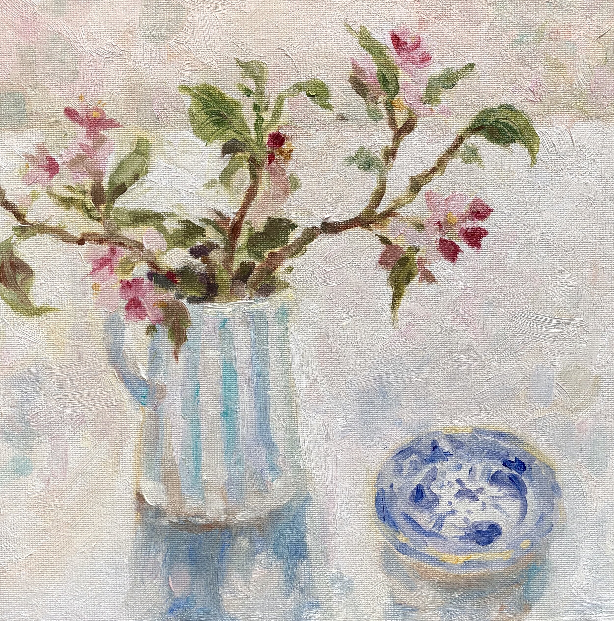 Apple Blossom, 20cm x 20cm, oil on board, sold