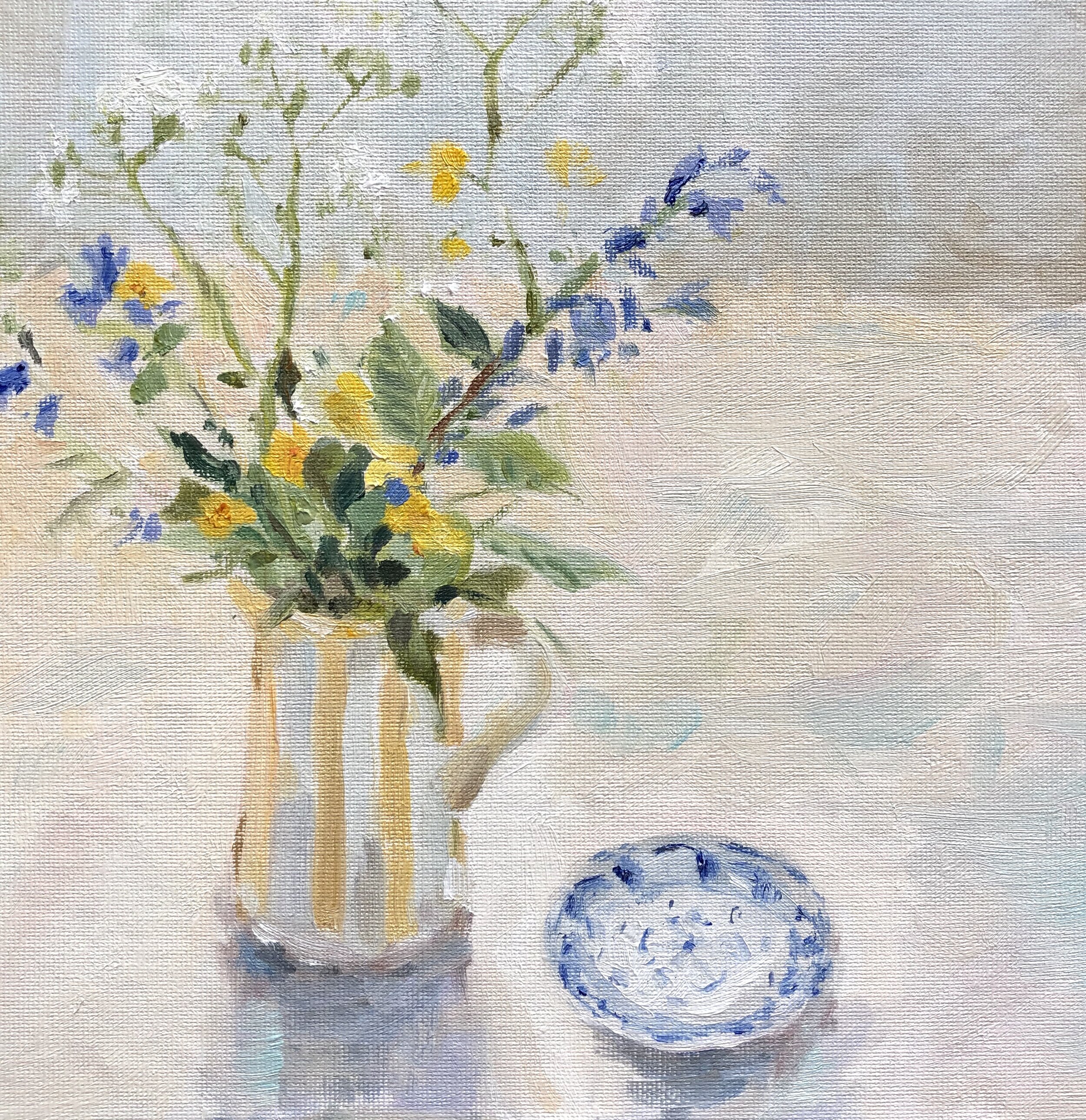 Wildflowers, 20 x 20cm oil on board, sold