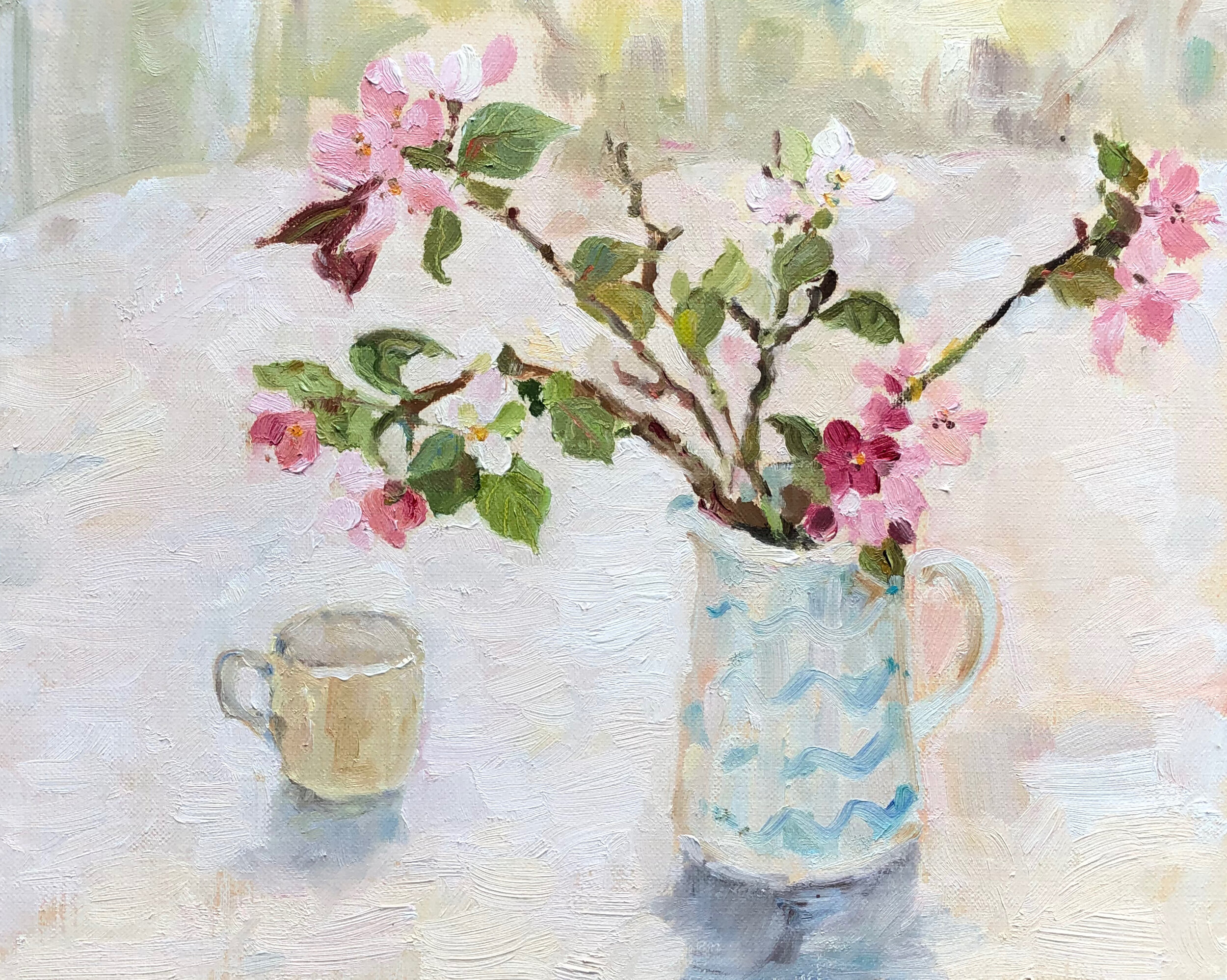 apple blossom and little cup