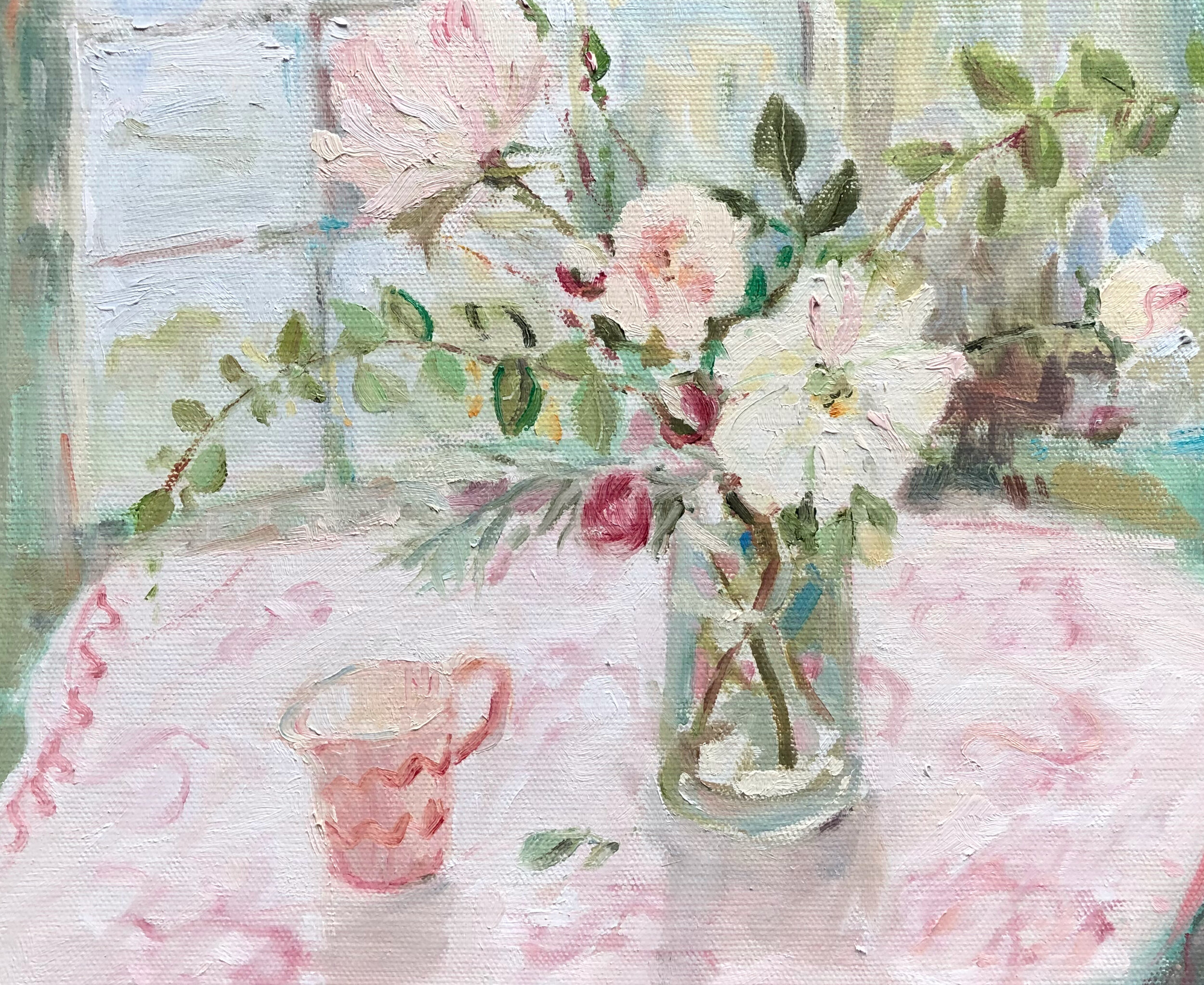 Rose and Honeysuckle, 24 x 30cm 