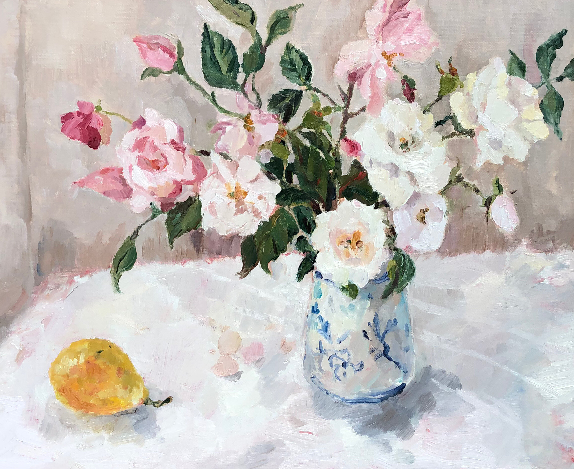 Roses and a pear