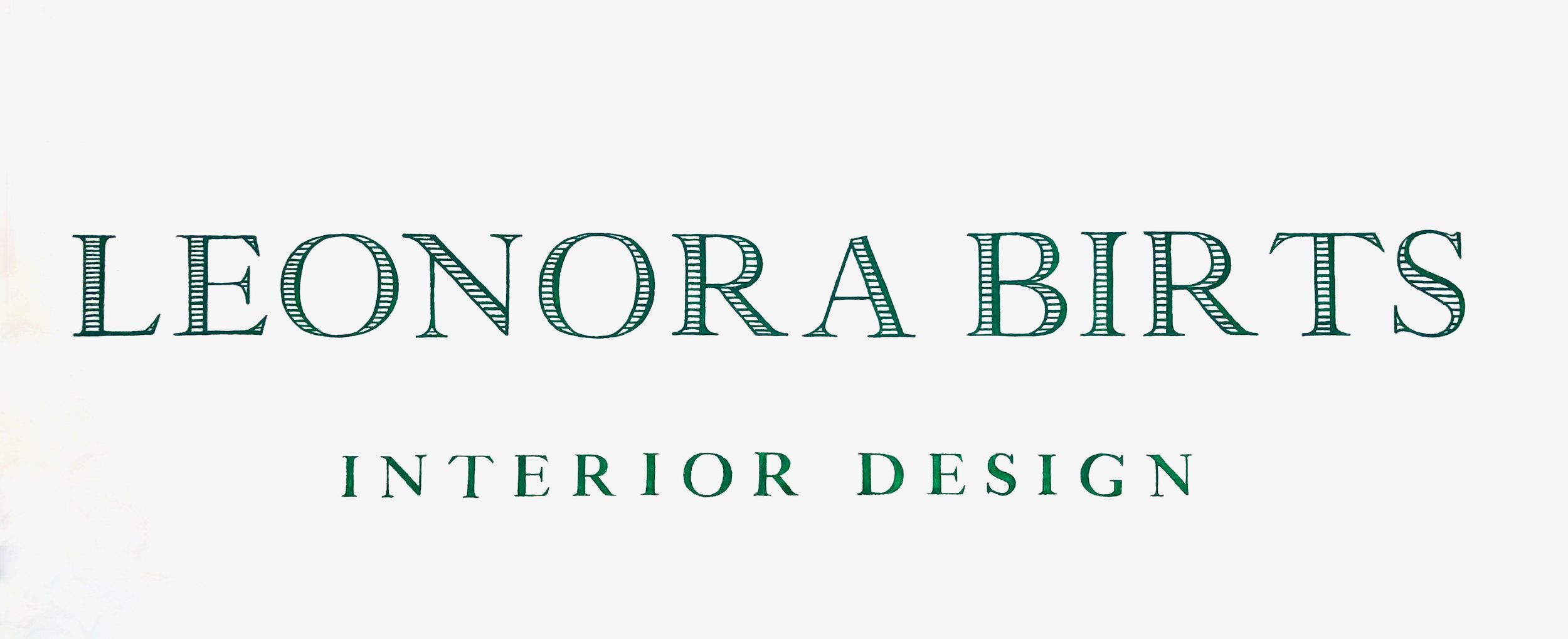 hand painted letters for Leonora Birts Interior Design