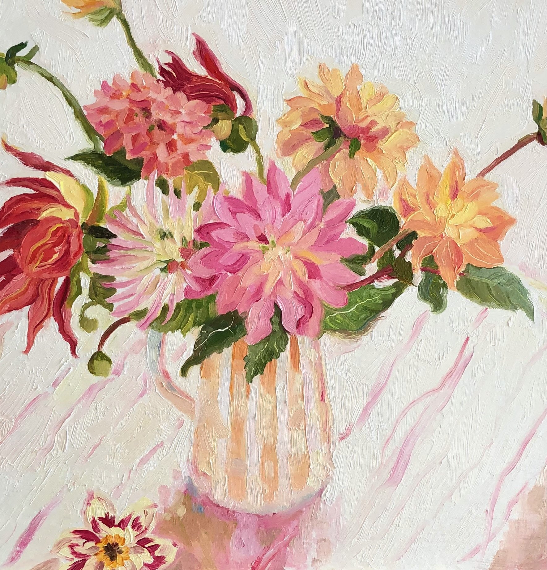 a bunch of dahlias