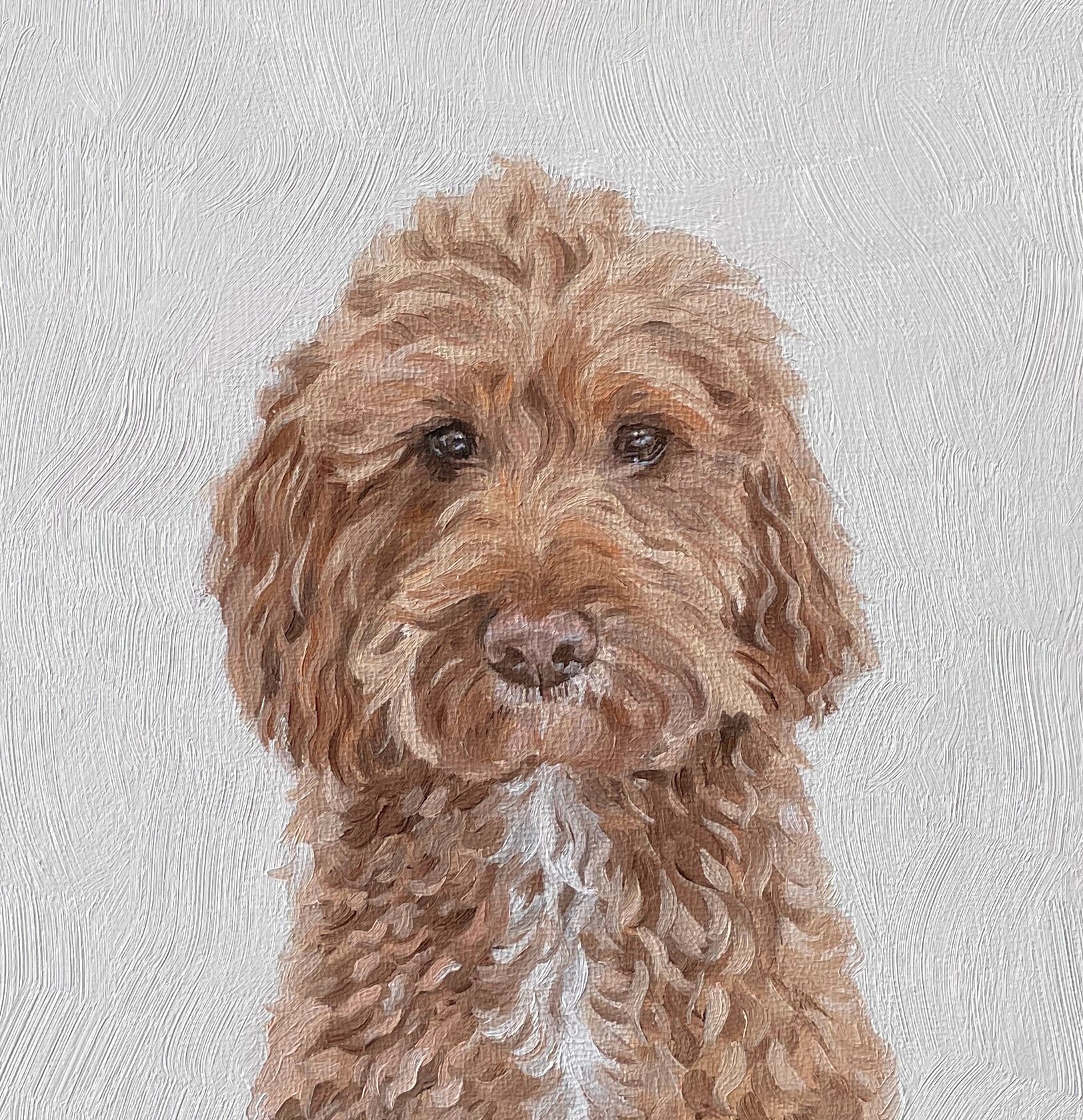 Ted, oil on board, 20 x 20cm