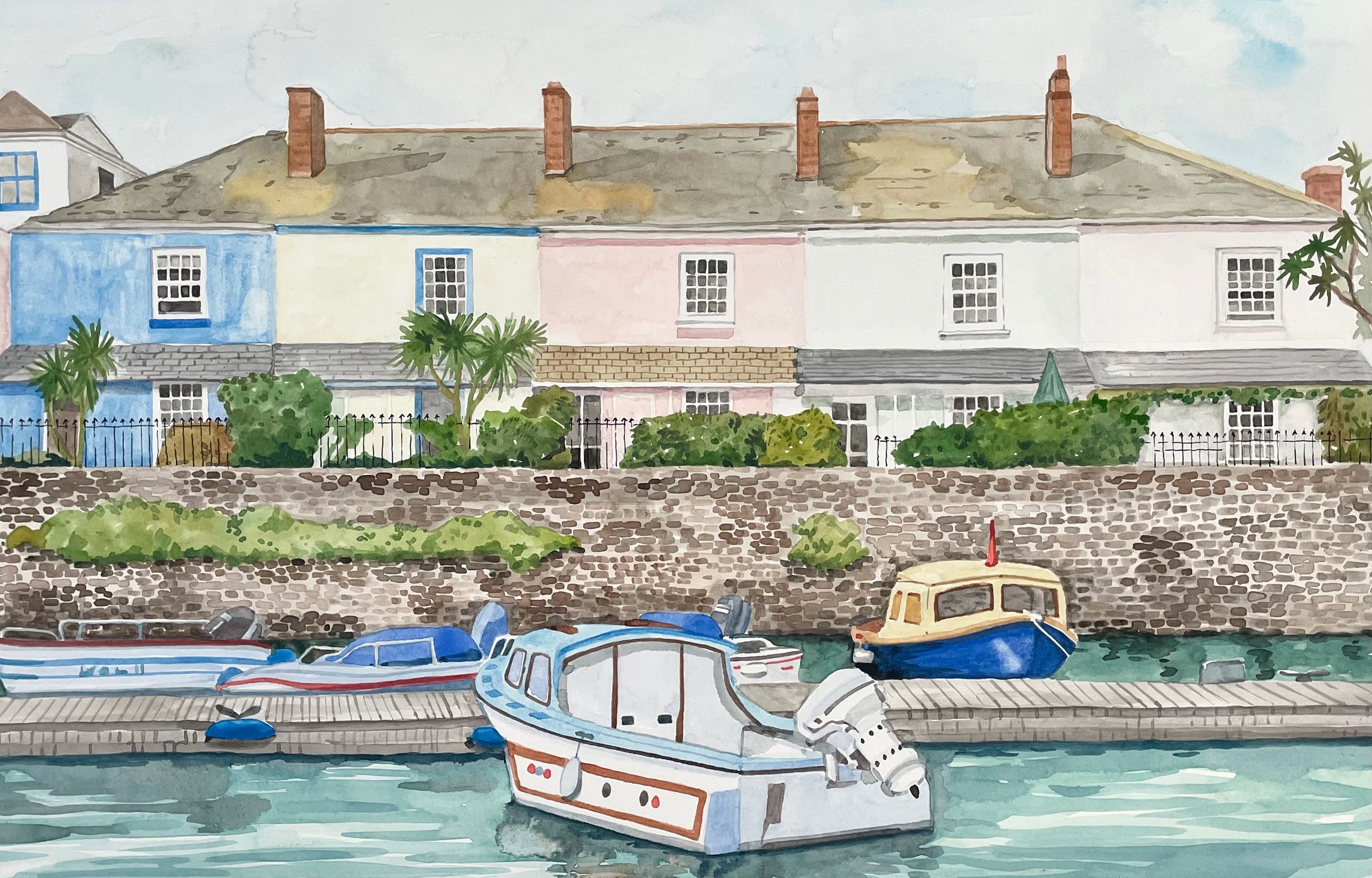Salcombe II. Watercolour 40 x 50cm. Prints available for sale.