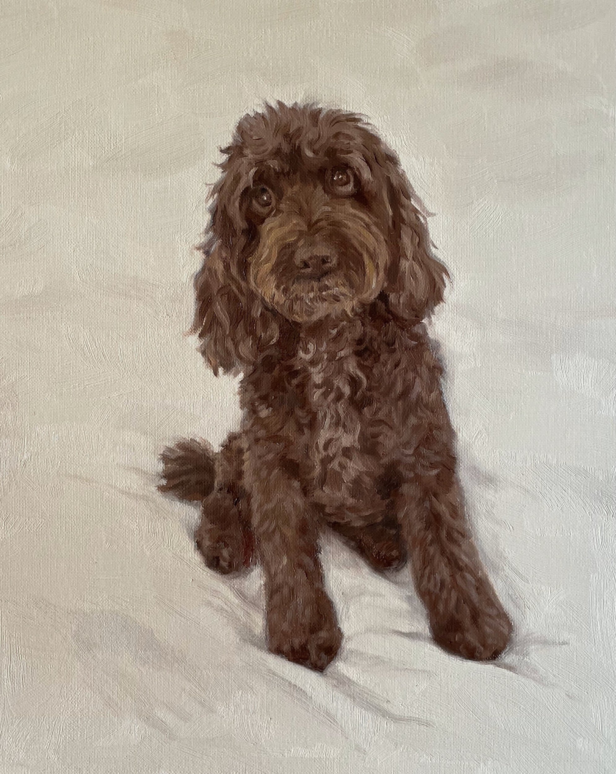 Holly.  Oil on archival oil paper