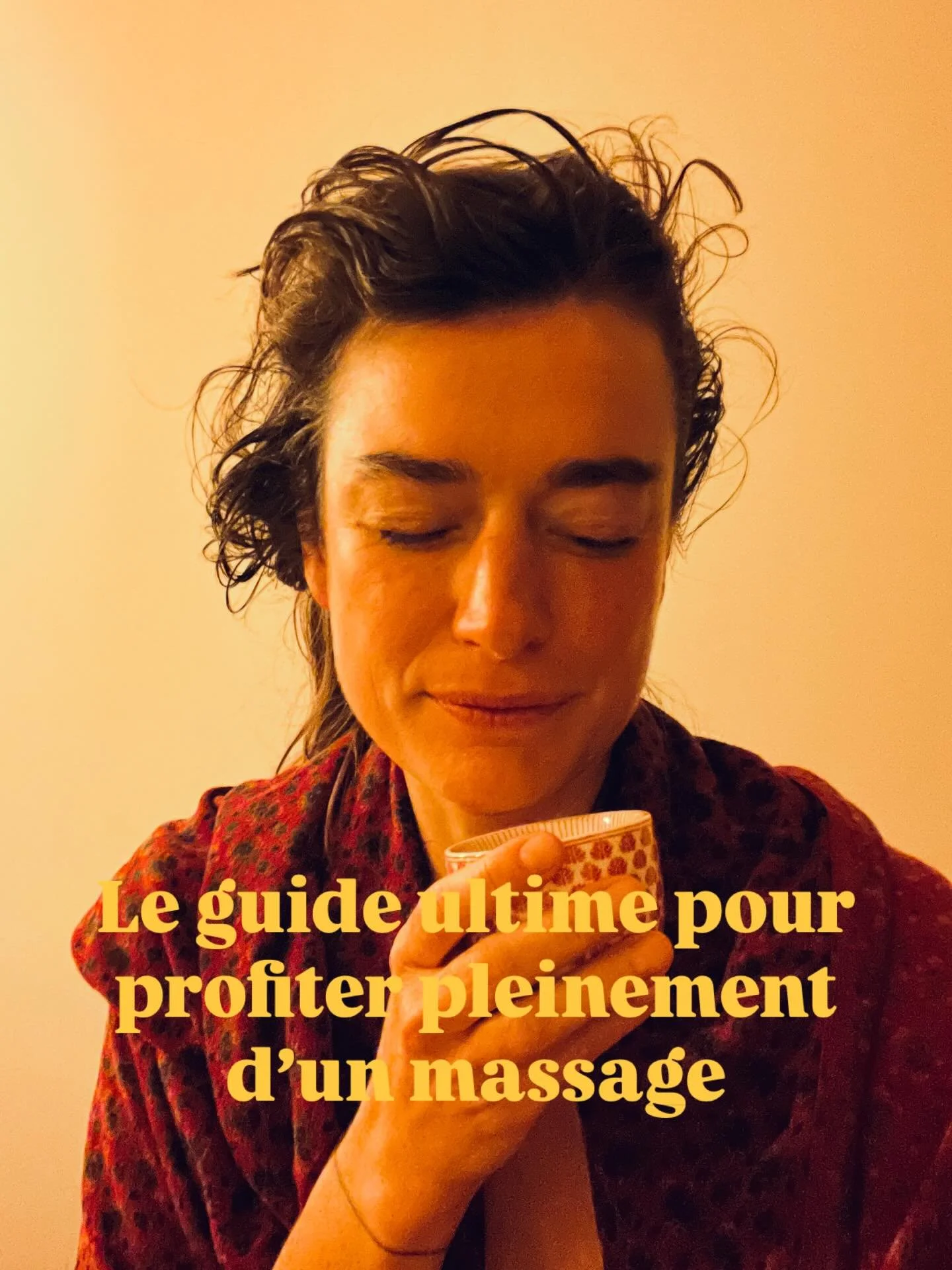 Le guide ultime pour profiter pleinement d&rsquo;un massage. 

Il est &agrave; toi ! 

Avec une mise en page pourrie mais l&rsquo;info y est, c&rsquo;est tout ce qui compte 😜

Et toi, qu&rsquo;est ce que tu aimes le plus lors de ce temps que tu t&rs