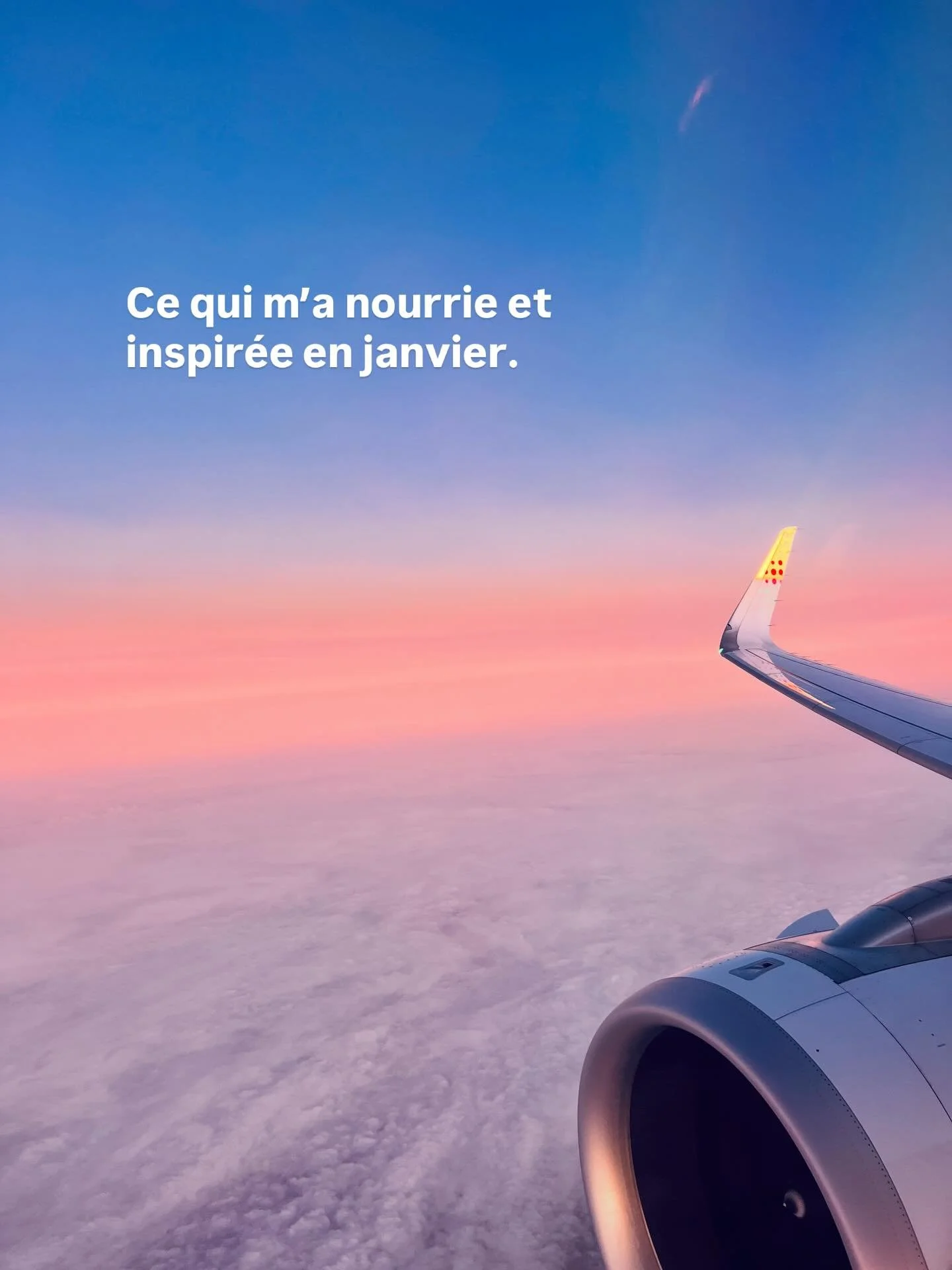 Ce qui m&rsquo;a nourrie et inspir&eacute;e en janvier.

Chaque ann&eacute;e, janvier me fatigue autant qu&rsquo;il me surprend. C&rsquo;est un mois que je consid&egrave;re comme en suspens. L&rsquo;impression qu&rsquo;il ne s&rsquo;y passe rien tout