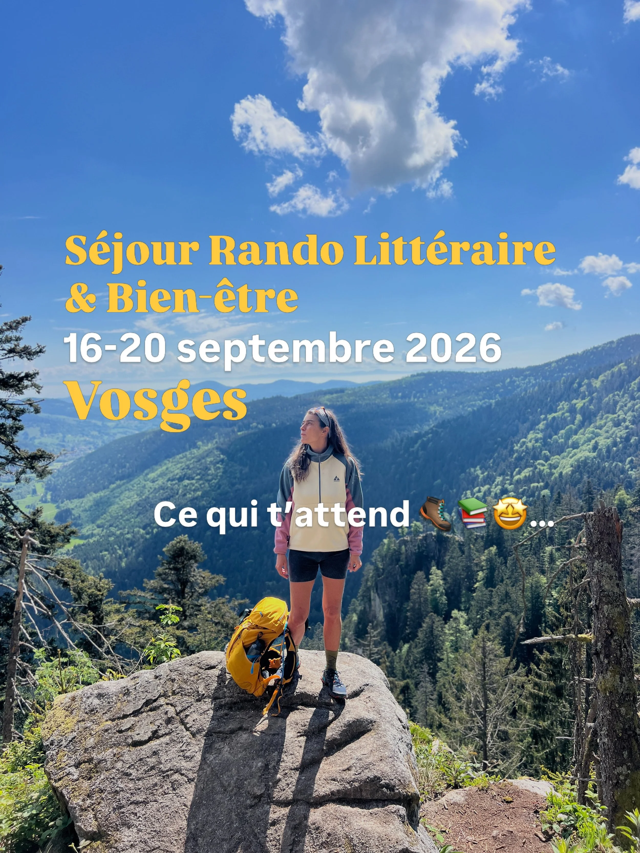 &Agrave; toi qui r&ecirc;ve de te reposer, de vivre une exp&eacute;rience en nature, de te plonger dans ces livres qui n&rsquo;attendent que toi, de marcher en montagne, rejoins-nous !

Infos et inscription en &eacute;crivant Vosges en commentaire.

