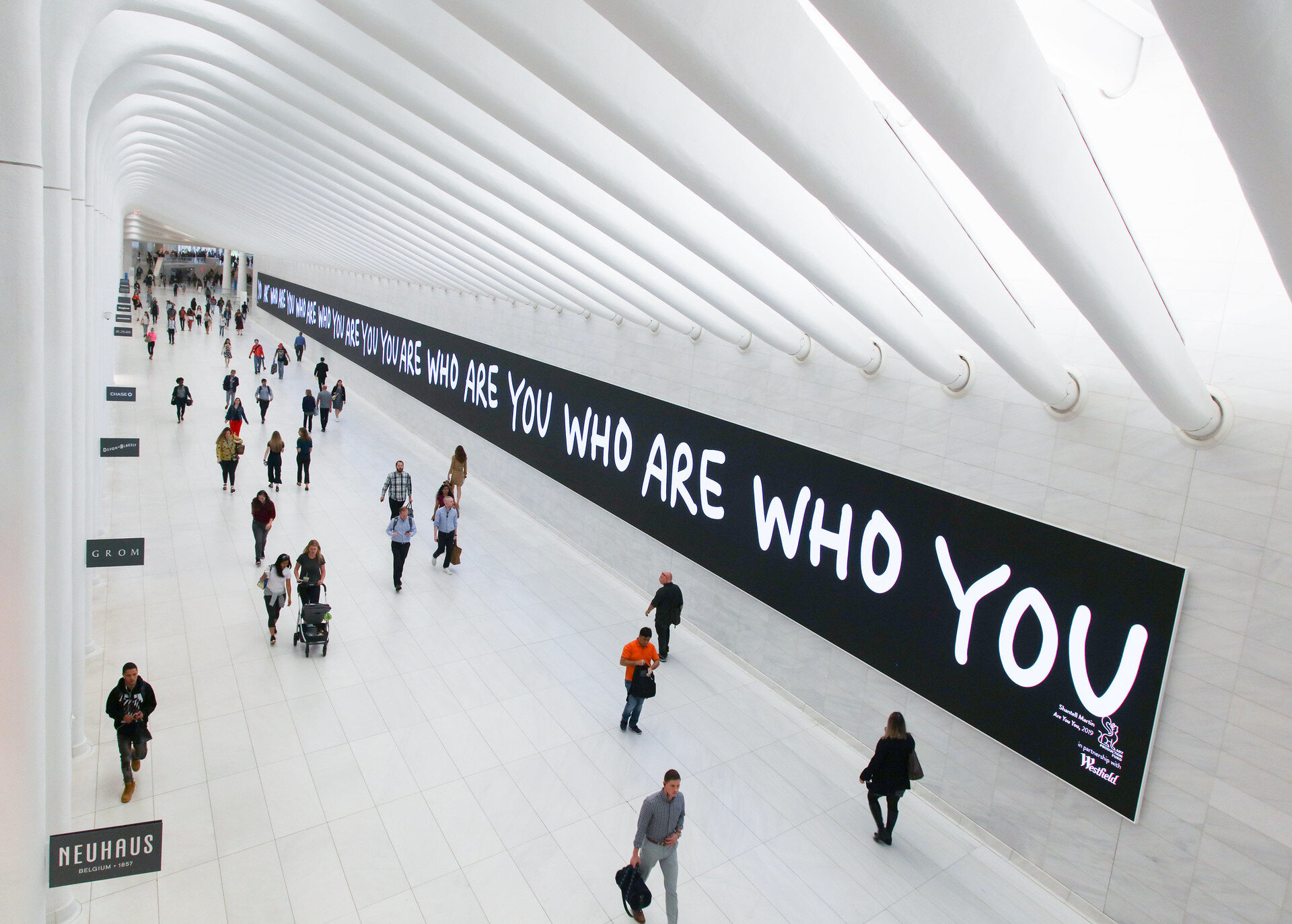  Shantell Martin,  The   Oculus , World Trade Center, New York, 2019. Photo: Steven Simione. 