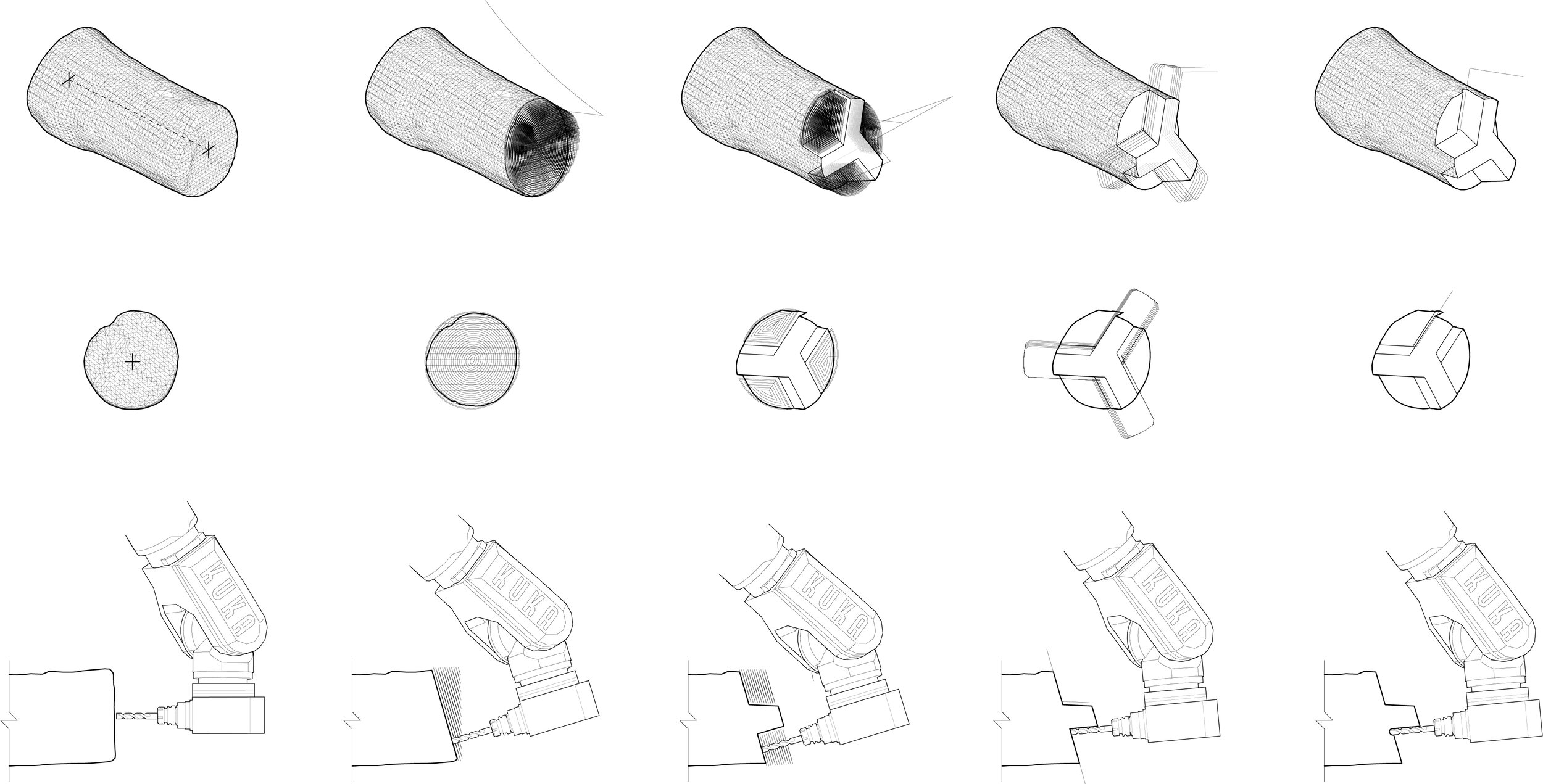  Detail drawing showing millpaths. Image: Cornell RCL. 