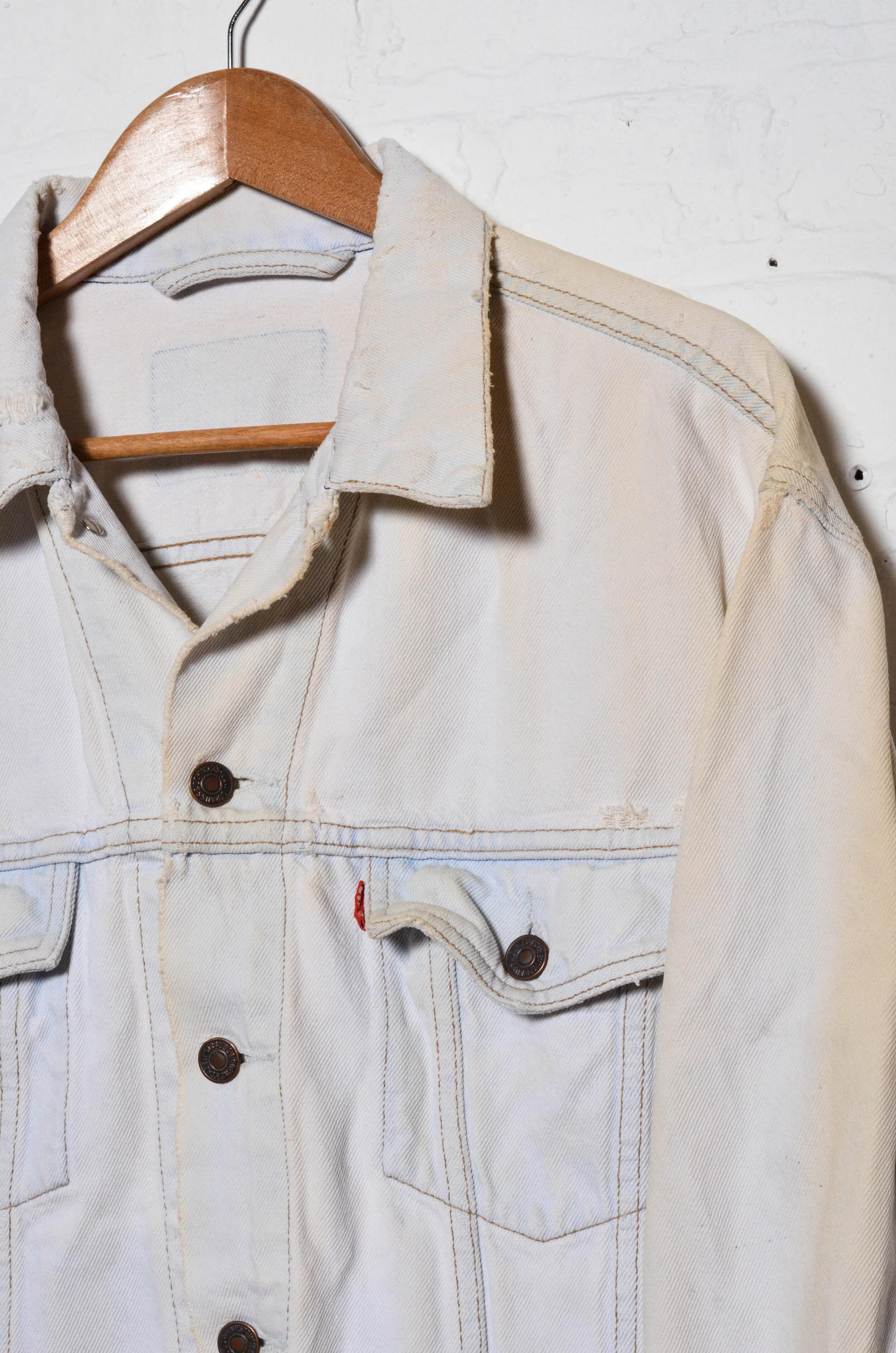 levi's bleached denim jacket
