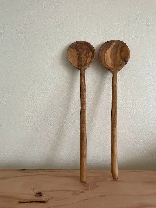 olive wood serving spoons no. 1