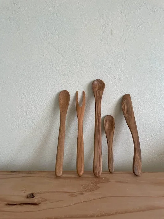 olive wood charcuterie tools