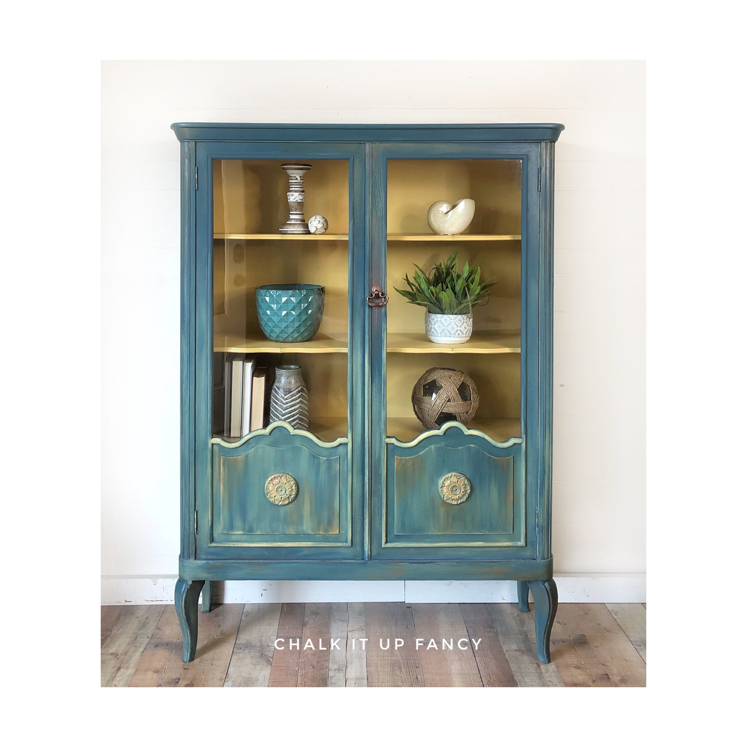 Rustic Cabinet Bohemian Bookcase Office Storage Cabinet With