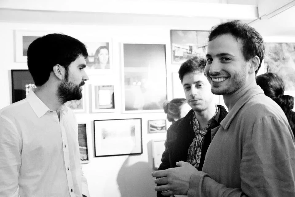 Javier A. Rojas y Fede Telerman en la inauguración de Malón, 2012.