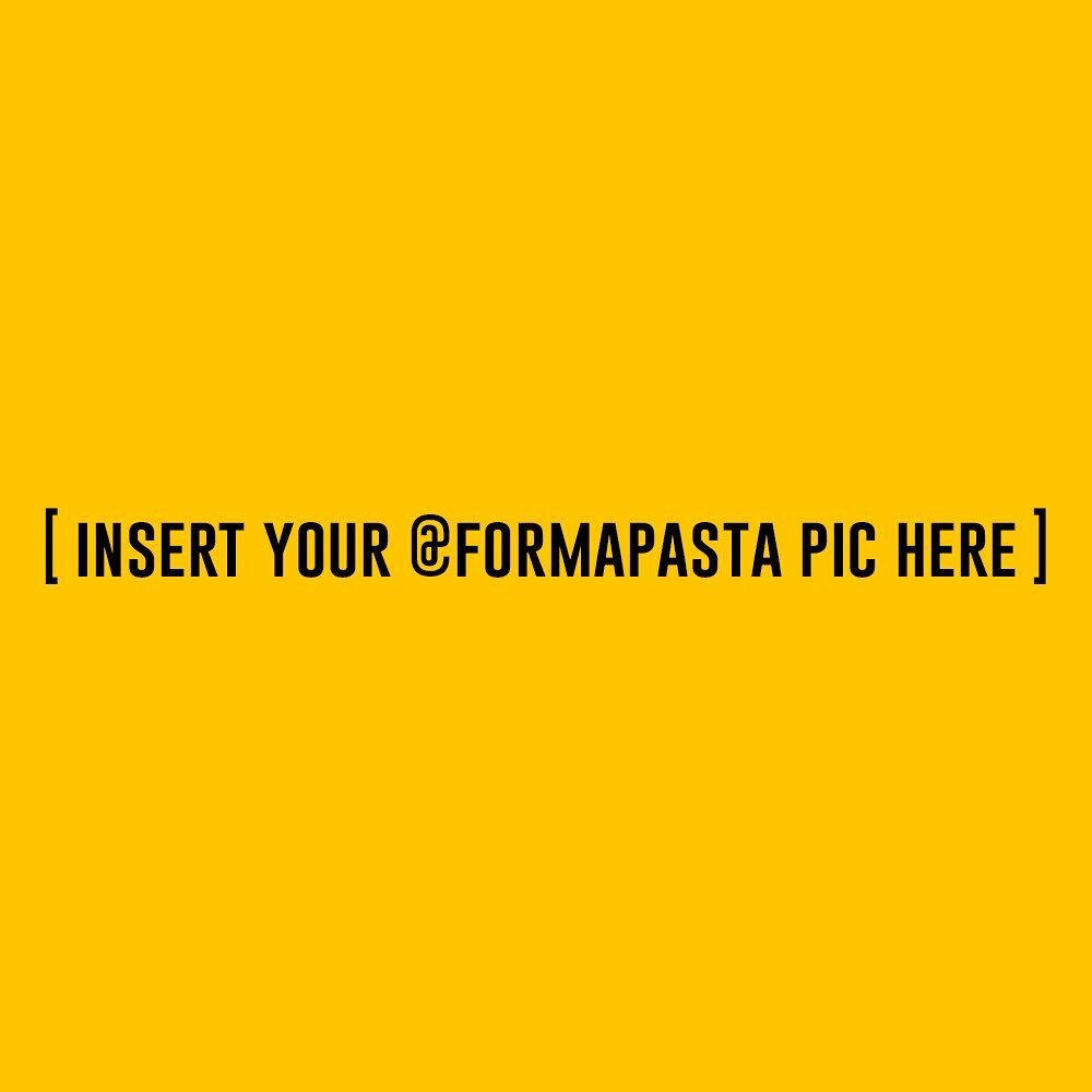 To celebrate national pasta day, we&rsquo;re giving away a $100 gift card to whoever adds the best @formapasta pic to their grid. Tag us in your @formapasta post this week for a chance to win. Only one rule, it has to feature our pasta. Get as realis