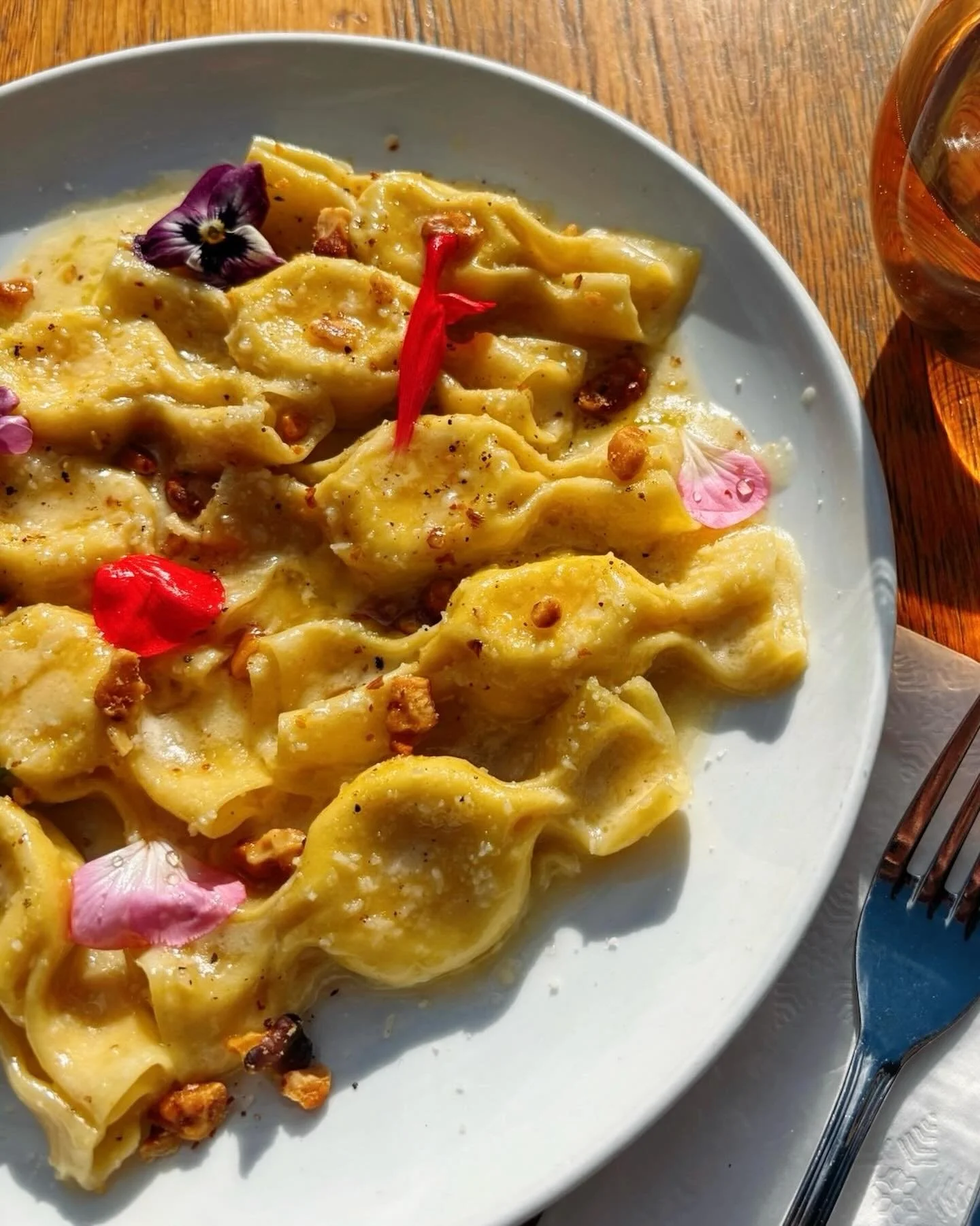 Hard launching this Pear and Gorgonzola relationship 💛 Caramelle | pear &amp; gorgonzola, butter cream sauce, toasted walnuts (available tomorrow for Valentine&rsquo;s Day)