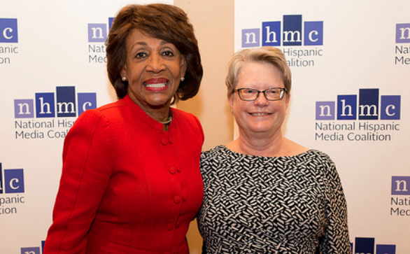 Georgetown's Angela Campbell (r) with fellow NHMC award recipient Congresswoman Maxine Waters