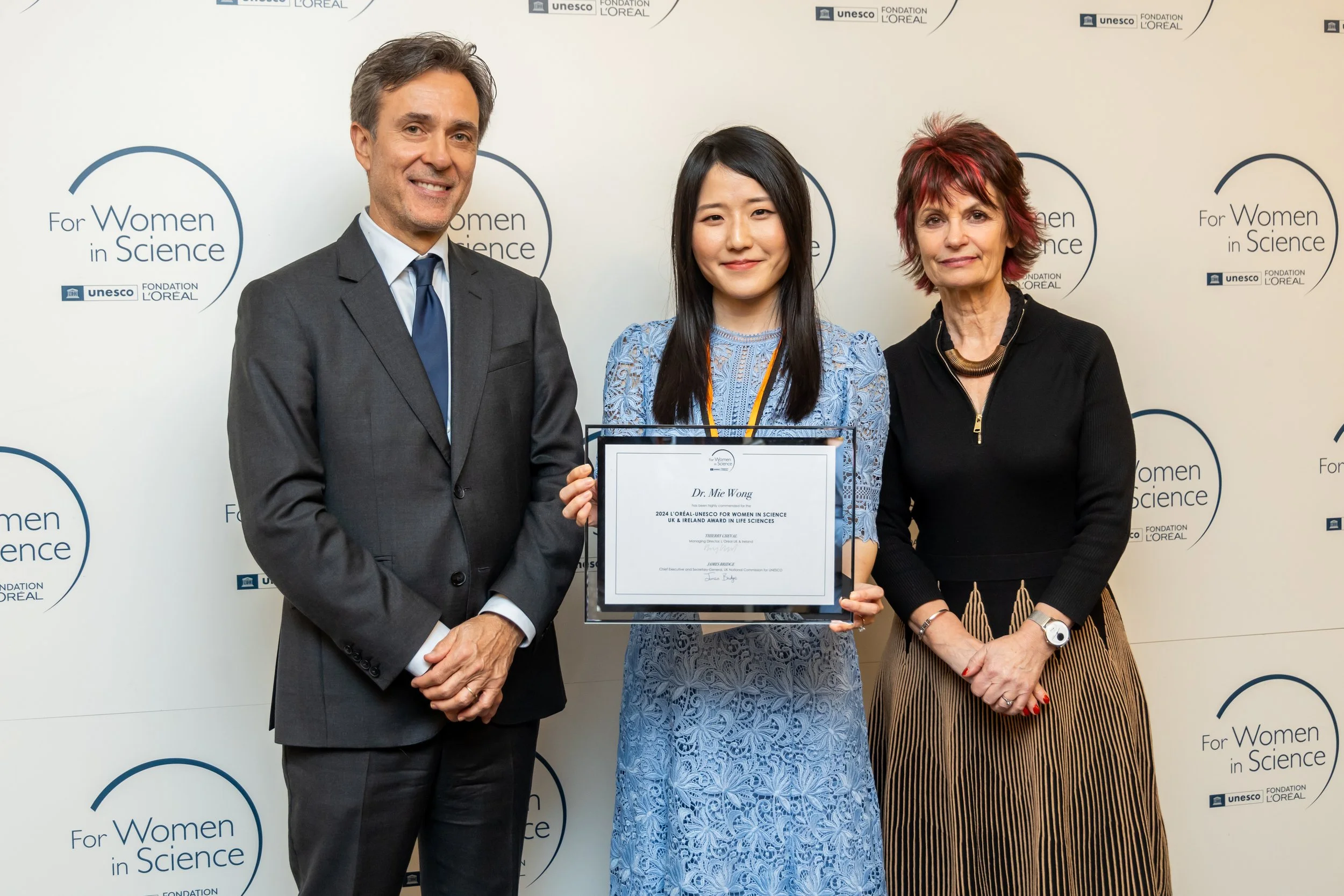 Mie Wong finalist for the L'Oreal-UNESCO For Women In Science Rising Talent Awards.