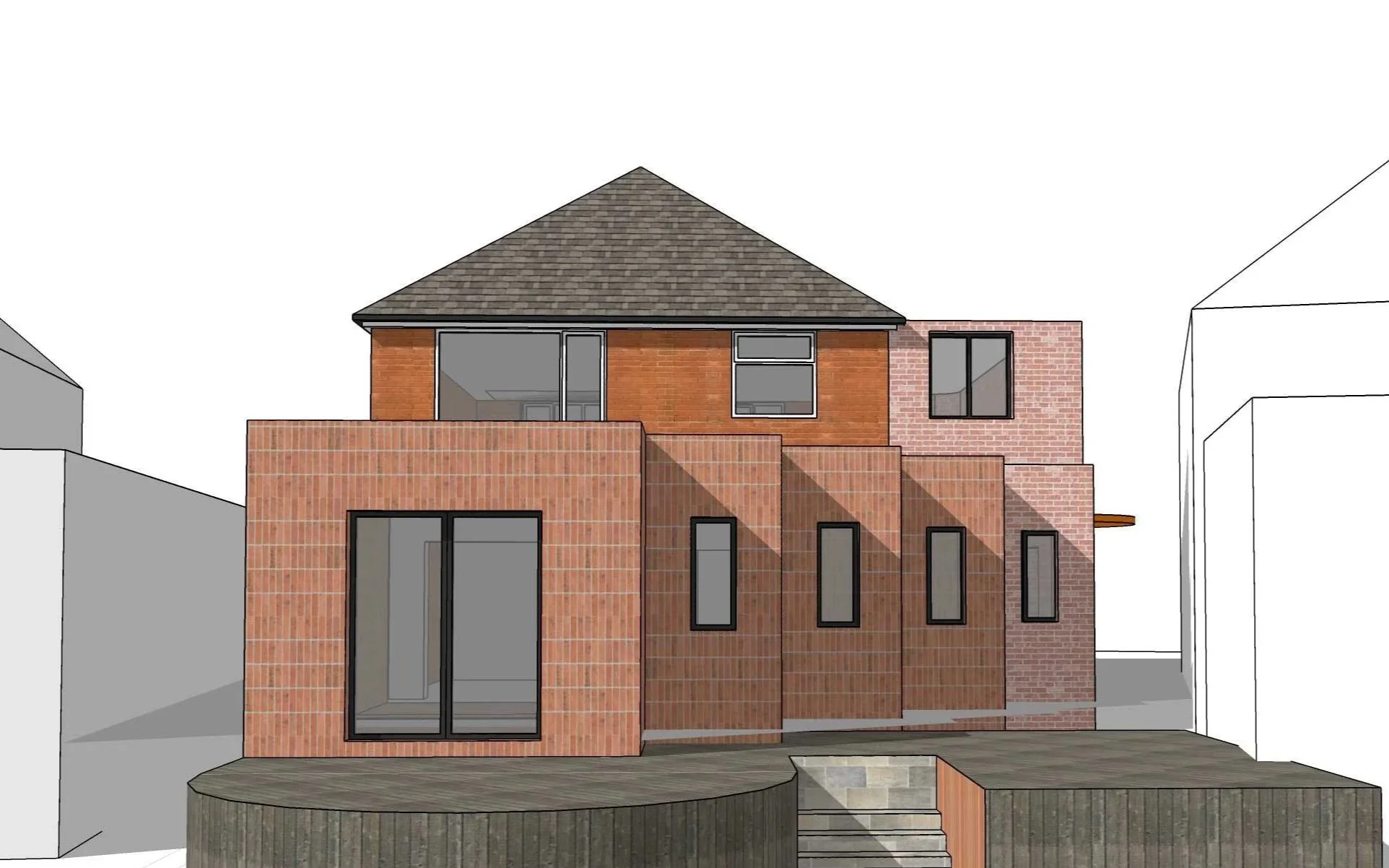 two storey rear extension, kitchen extension in sheffield.