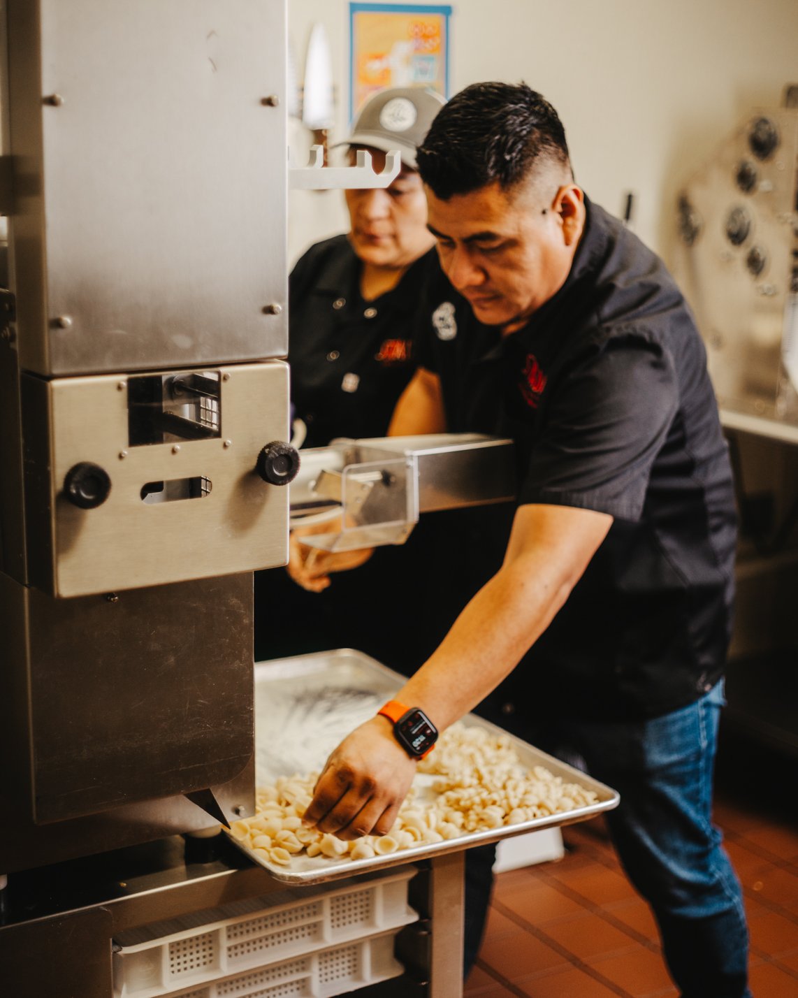 Chef sorting hand-made pasta (Copy)