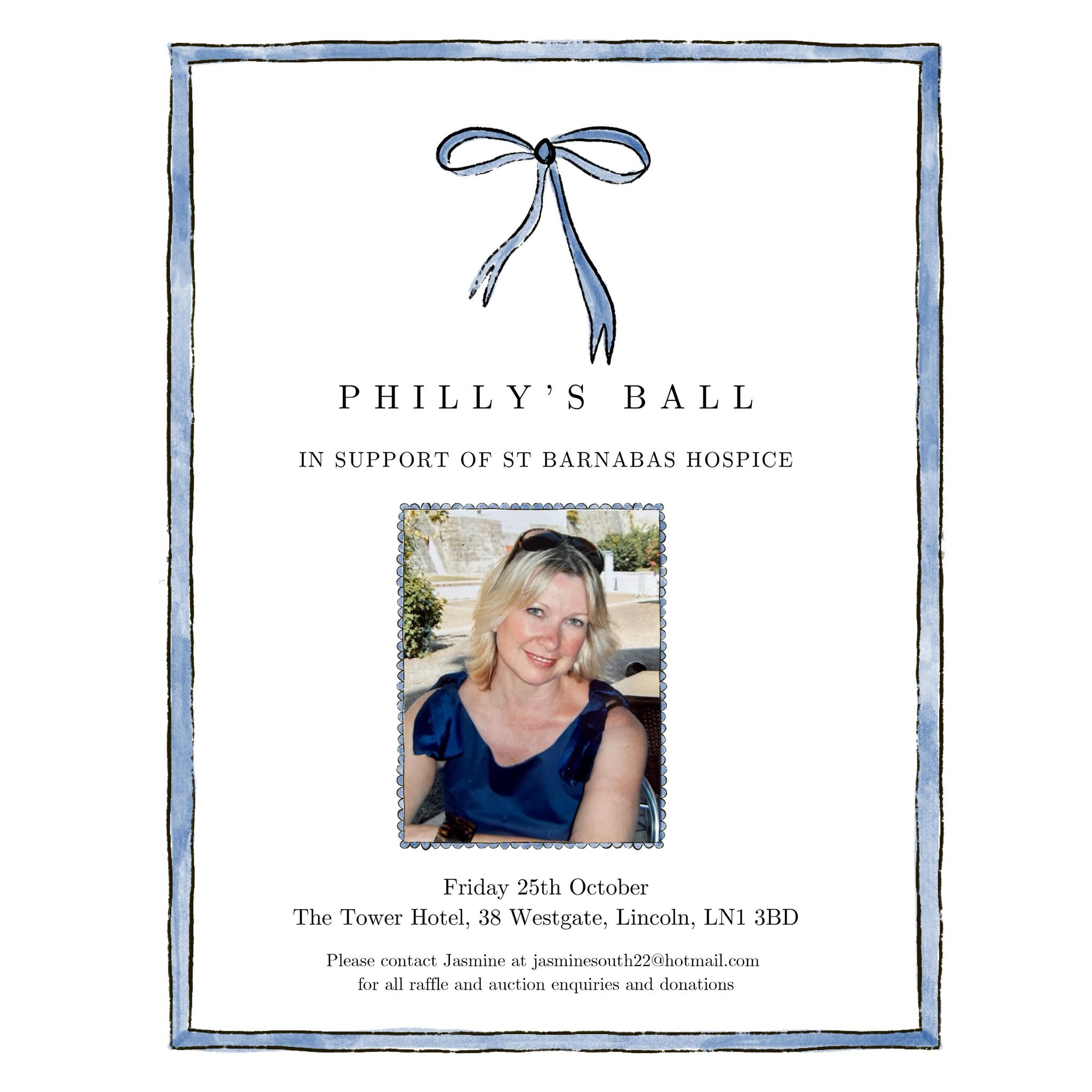 We&rsquo;re on the hunt for raffle and auction prizes for our @stbarnabashospice Ball in memory of our founder, Philly. We&rsquo;d appreciate any help in supplying prizes that will go towards an incredible cause ✨💙

If you have something you&rsquo;d