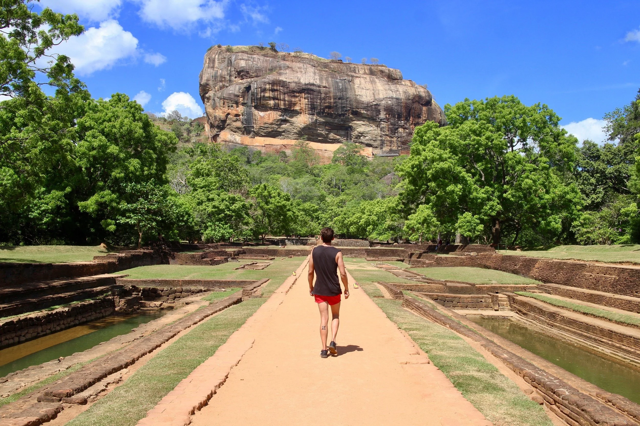Sigiriya (or Lion Rock) from below.