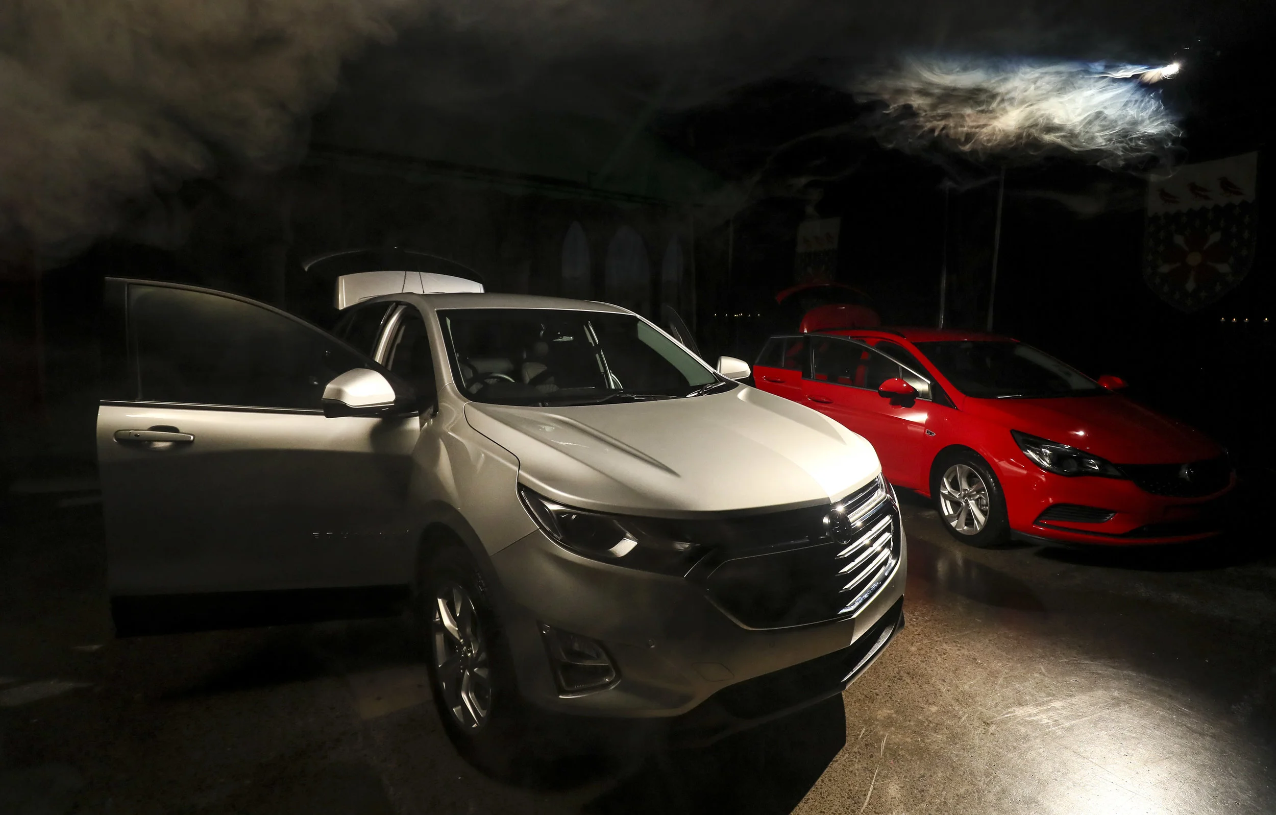 The new Holden 'Equinox' on the left, and the all new 'Astra' on the right.