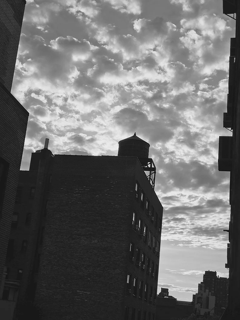 Cityscape with Sky - 12" x 16" Black+White Photo