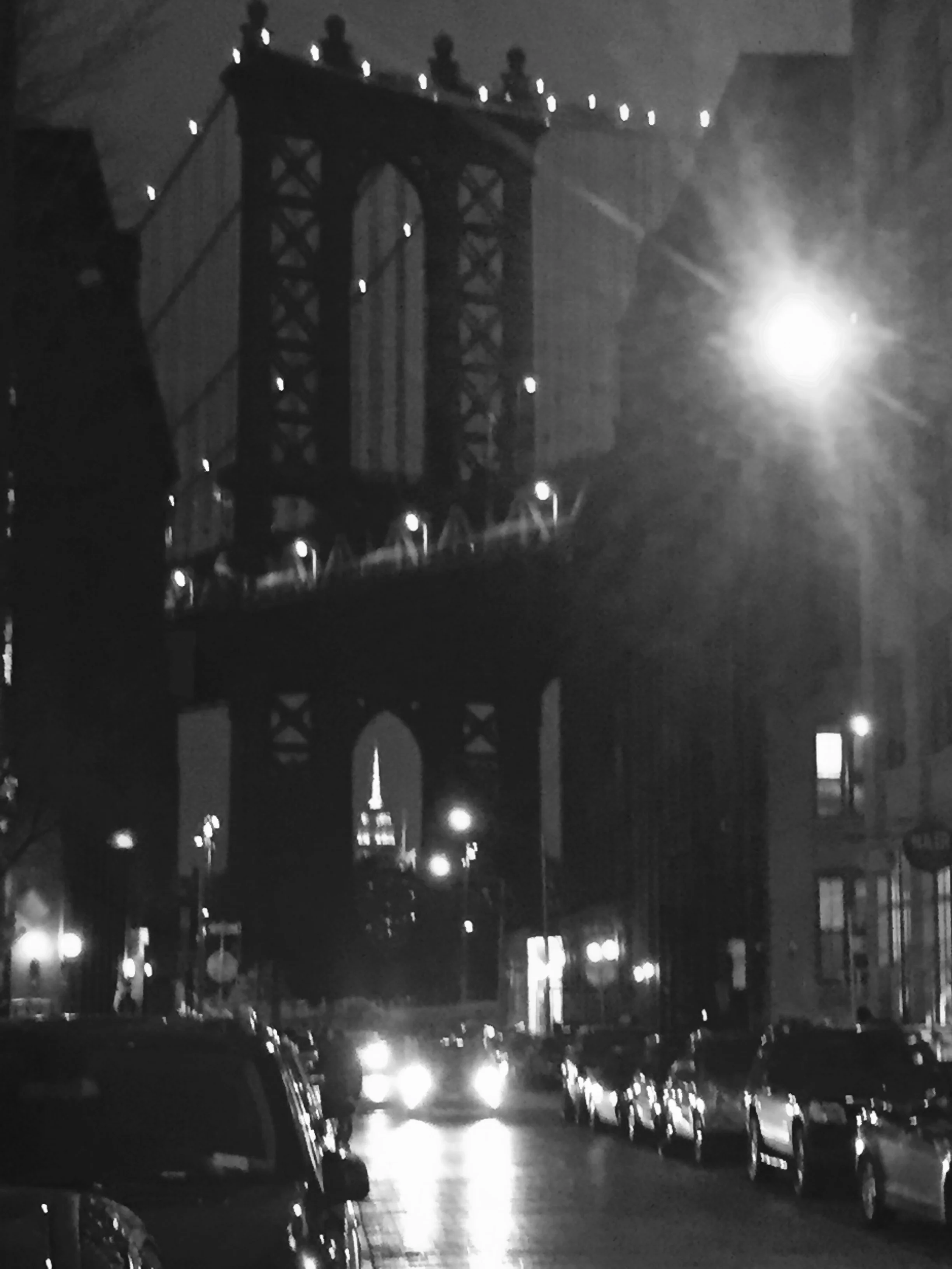 Brooklyn Bridge 1 - Black+White Photograph - 12" x 16"