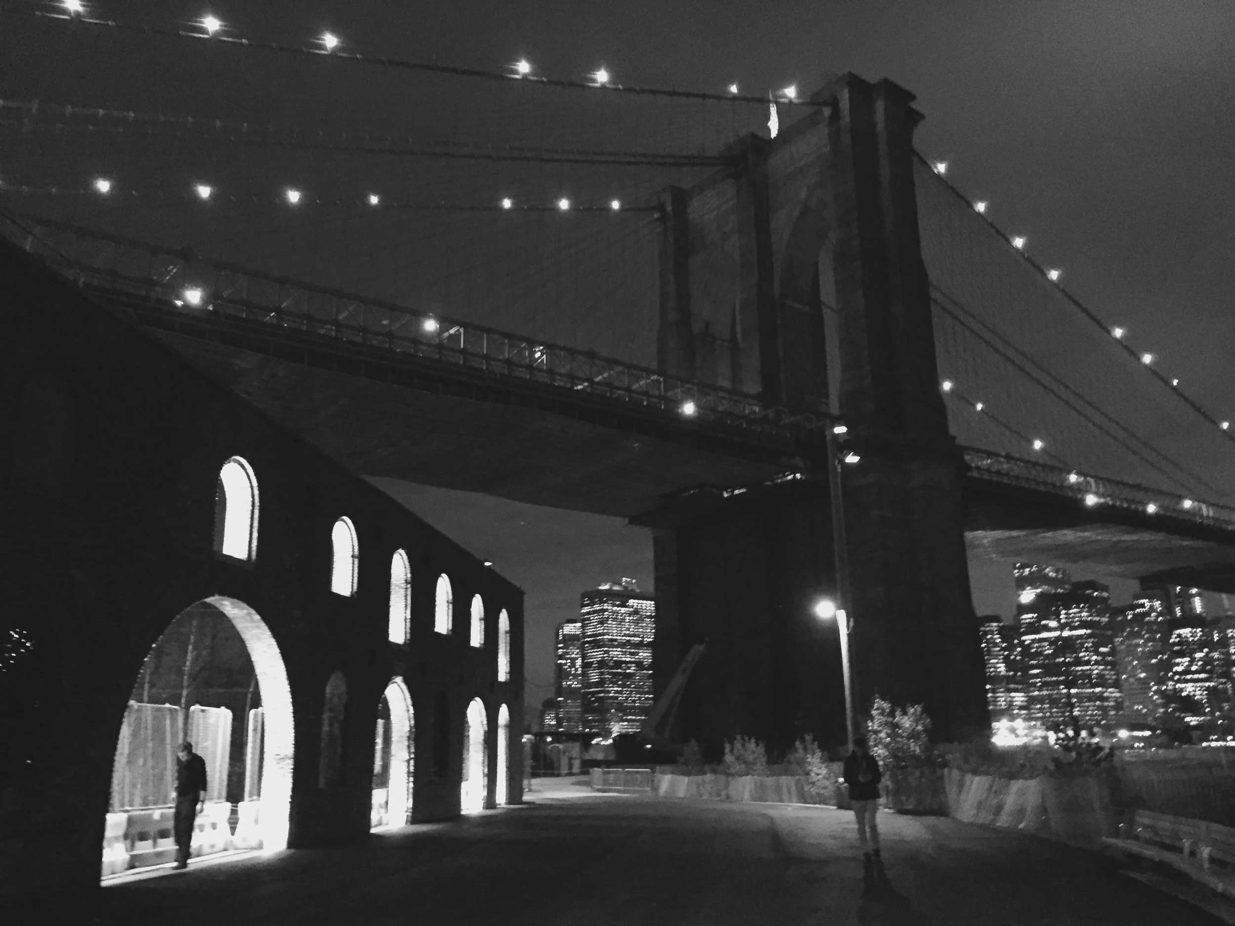 Brooklyn Bridge 2 - Black+White Photograph - 12" x 16"