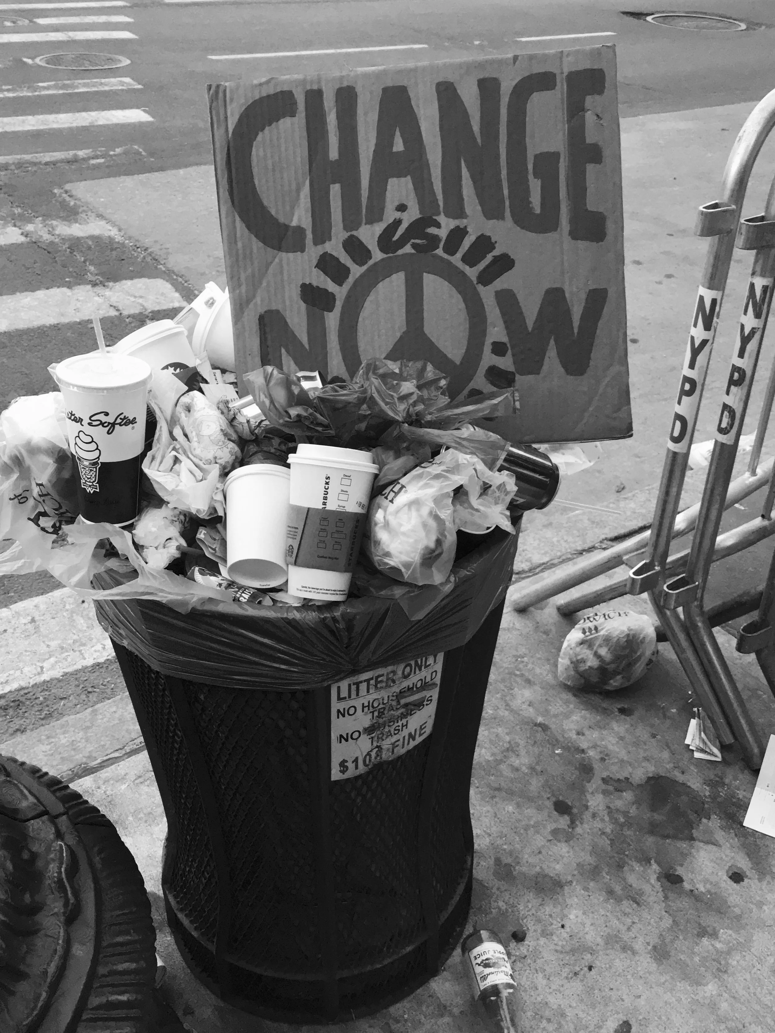 Change Now - Black+White Photograph - 12" x 16"