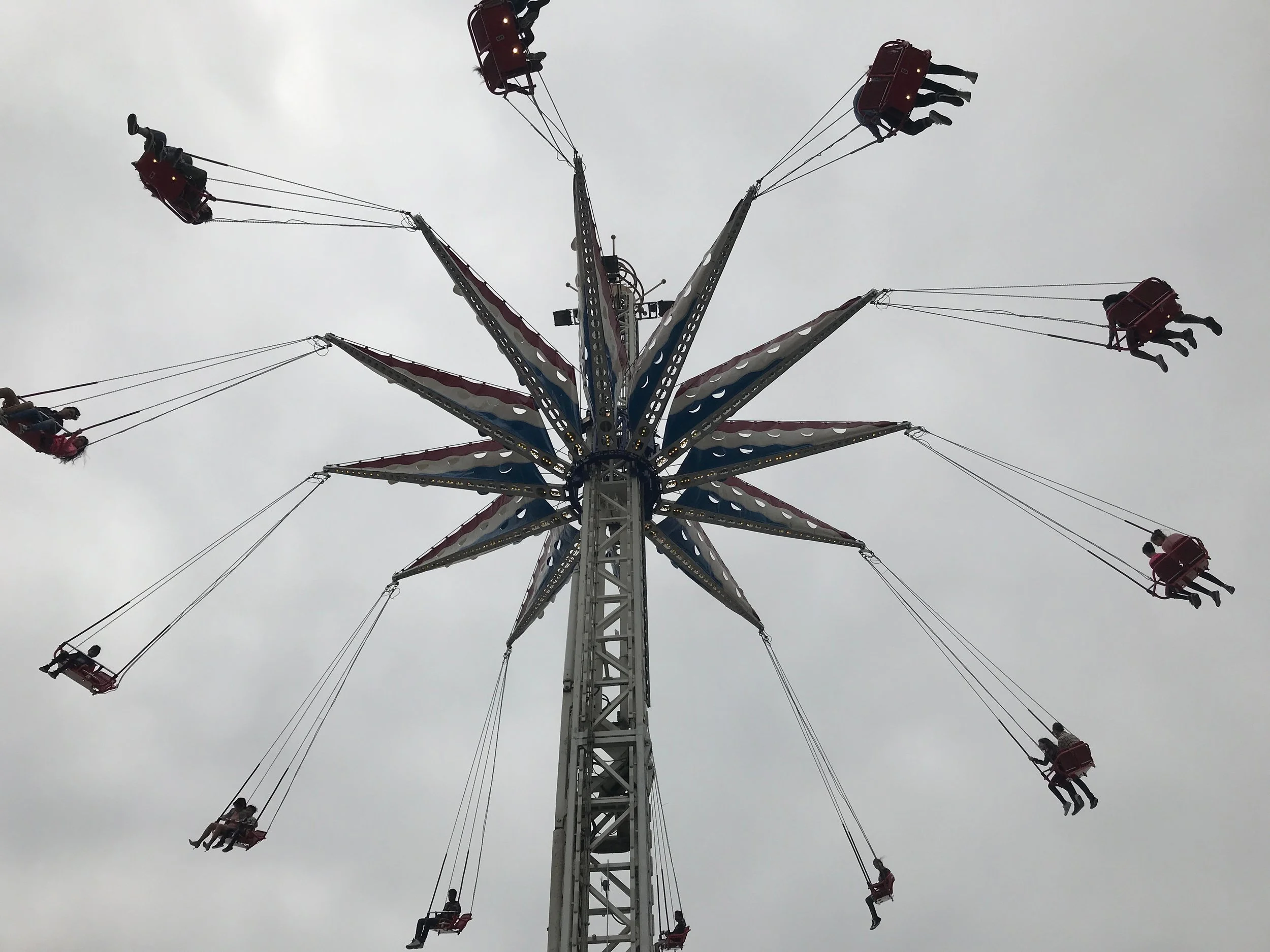 Midway Ride - Black+White Photograph - 12" x 16"