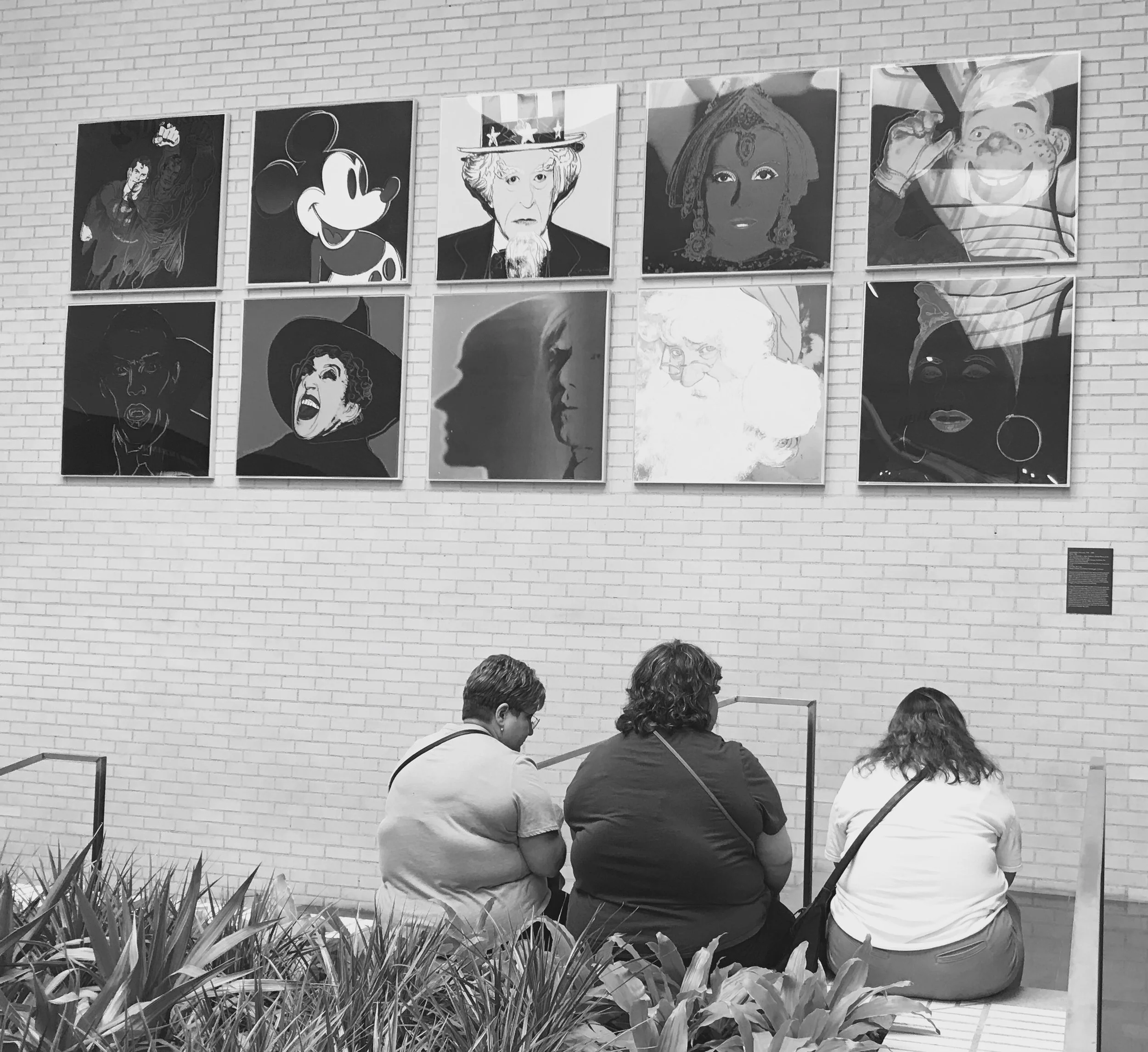 Looking At Art #3 - Black & White Photograph - 8" x 10"