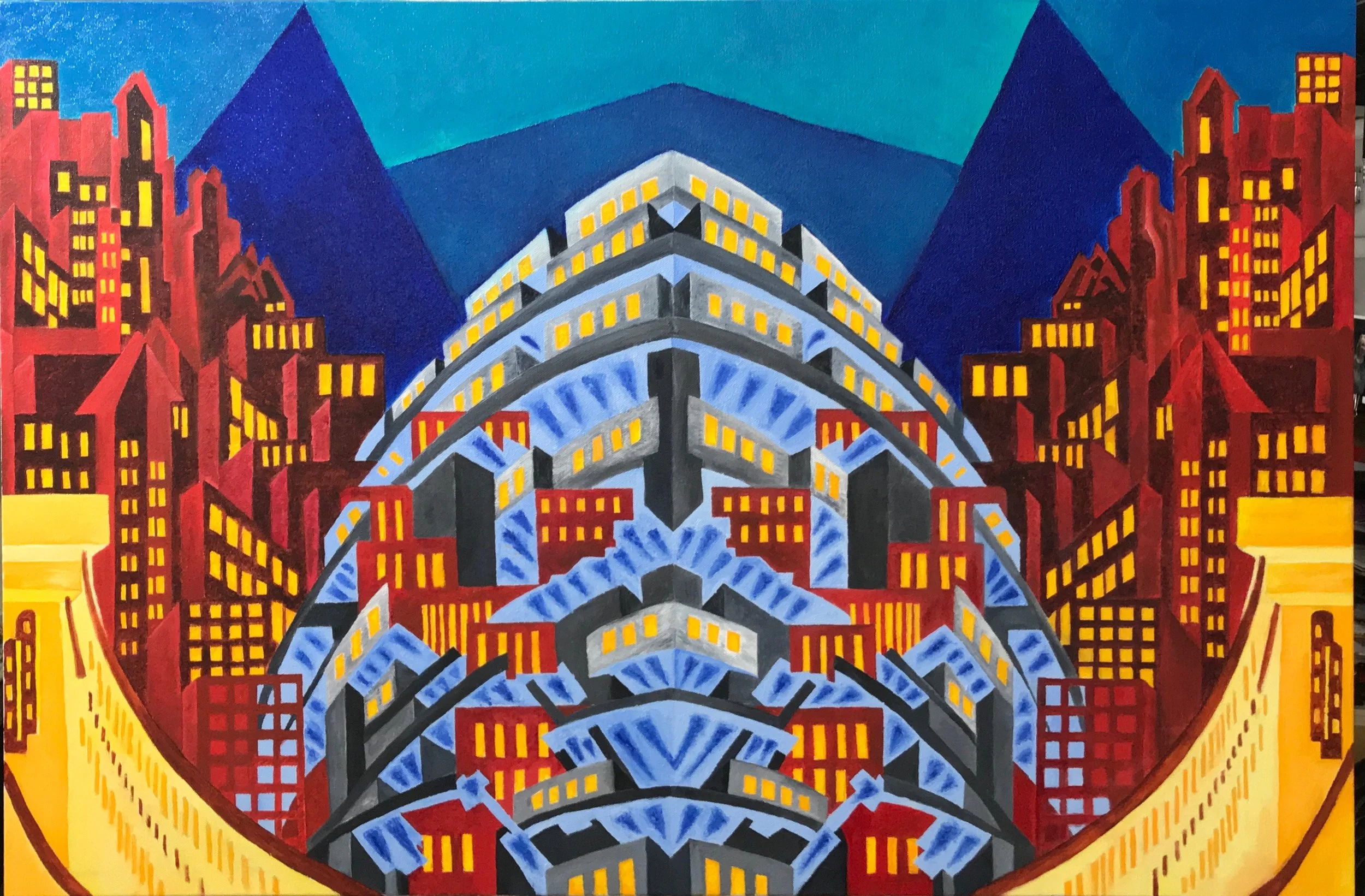 NEW YORK CITY JAZZ - Oil on Canvas - 30" x 48"
