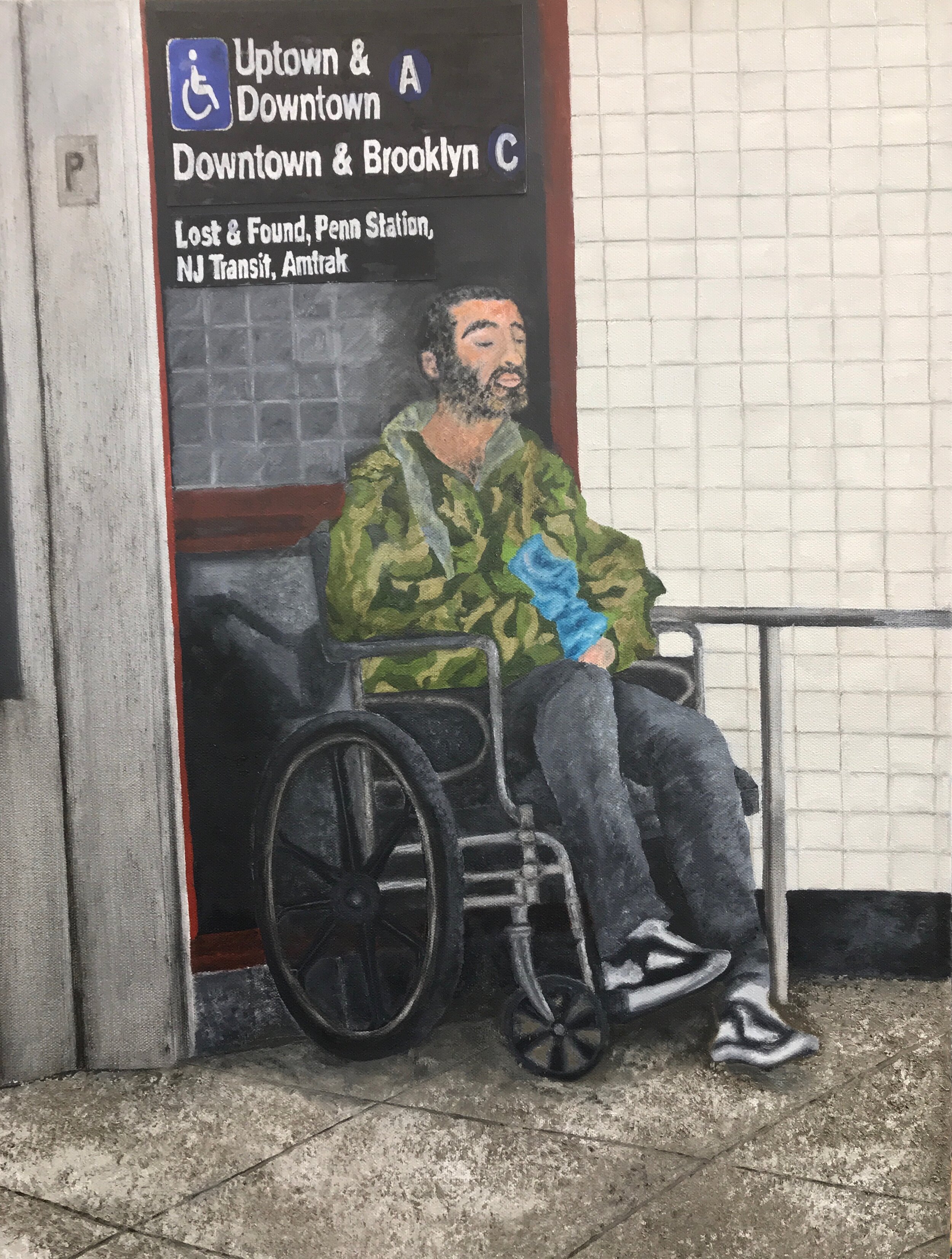 The Avatars of Vishnu - Parashuram - Oil on Canvas - 22"x28"