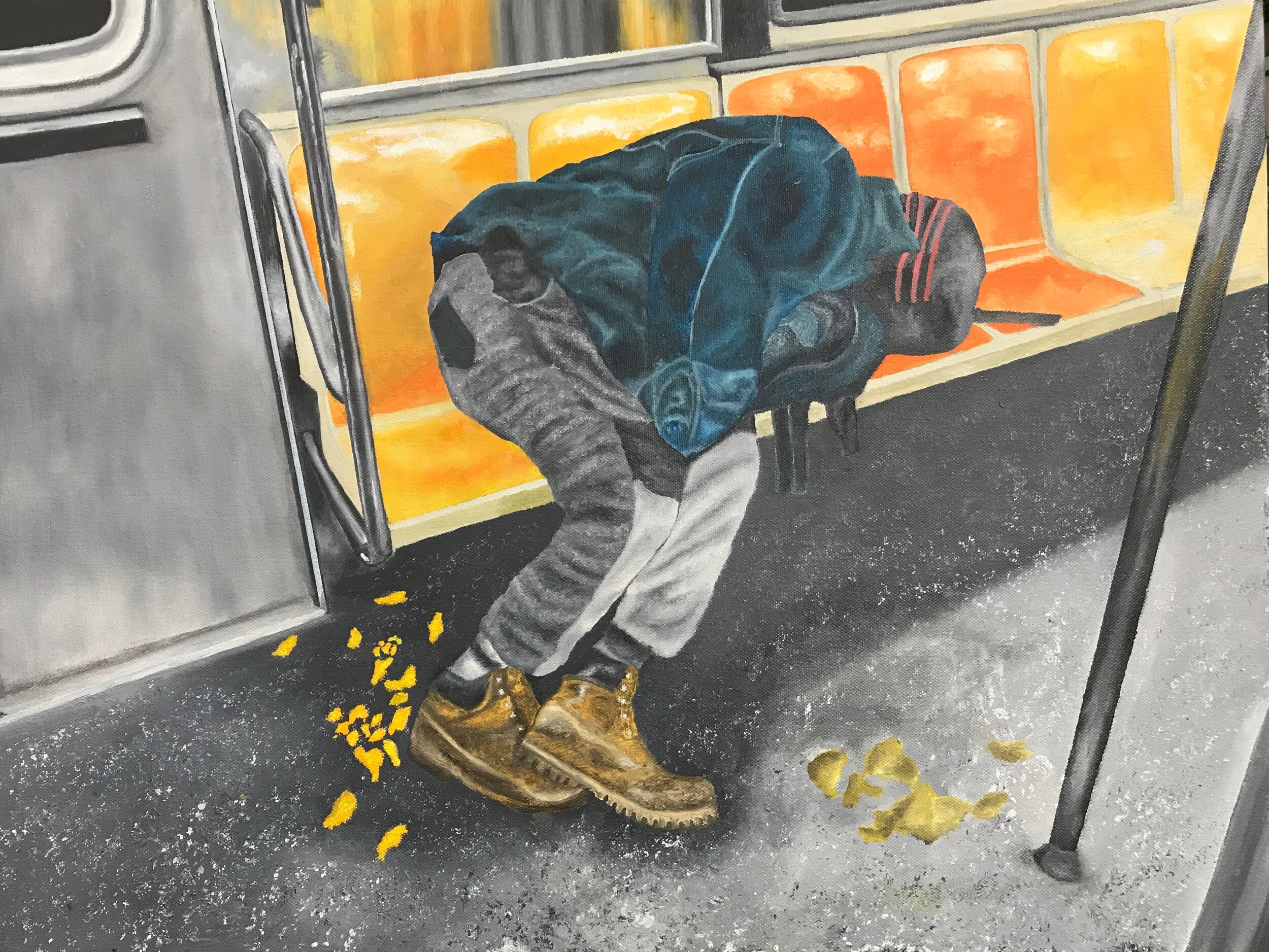 The Avatars of Vishnu - Krishna - Oil on Canvas - 22"x28"