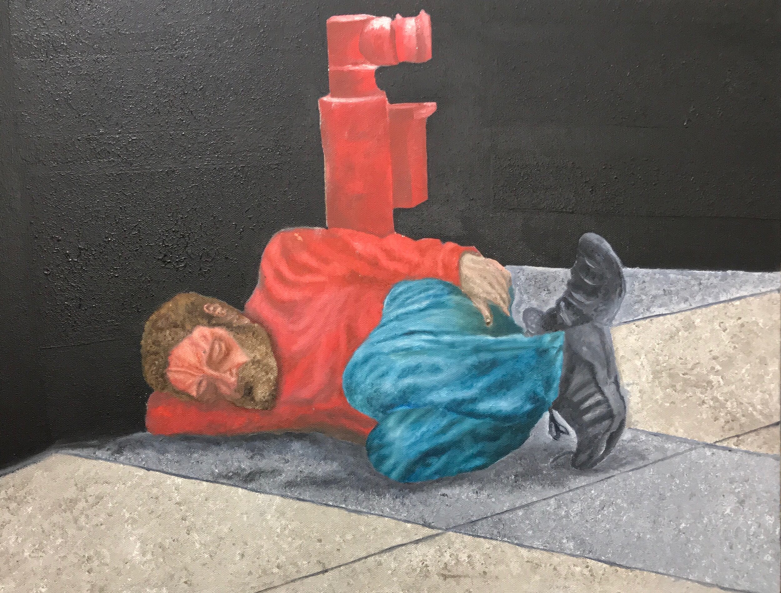  The Avatars of Vishnu - Narashima - Oil on Canvas - 22"x28"