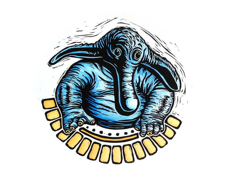 Max Rebo linocut - NessyPress.com