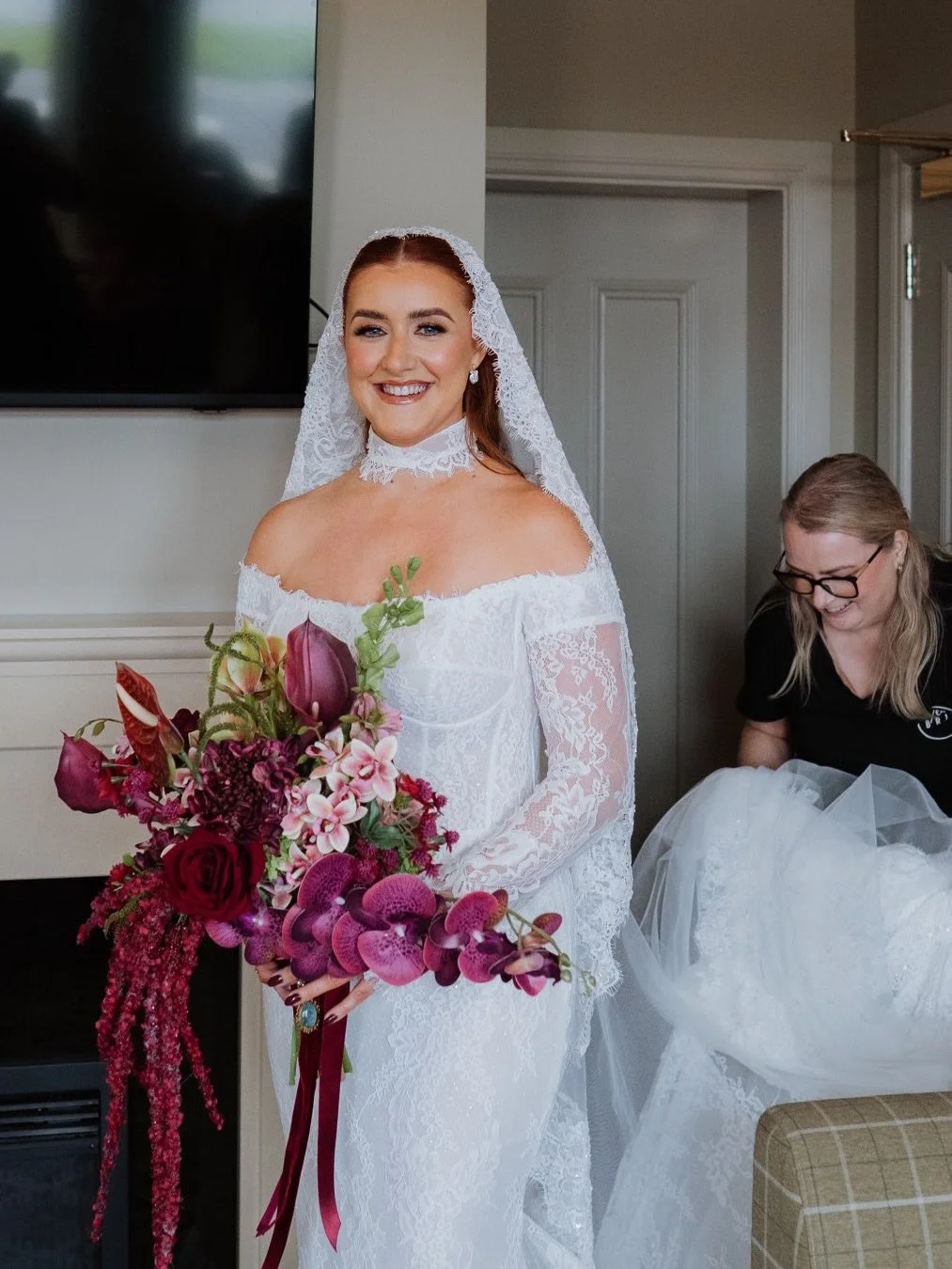 I often joke that my biggest flex is making myself invisible on a wedding morning but every now and then I get papped in action! I&rsquo;m not there to to be in the spotlight; my job is to make sure that you as the Bride are picture perfect for your 