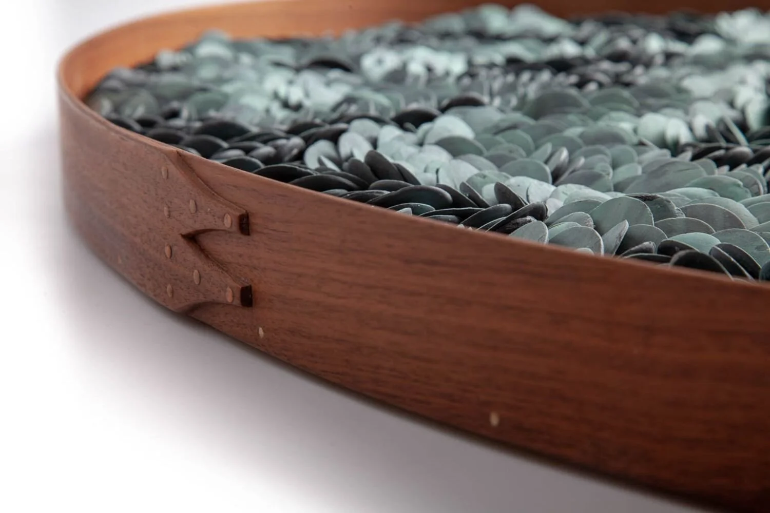 Teal grey Flow in Tom Trimmins oval frame 5.jpg