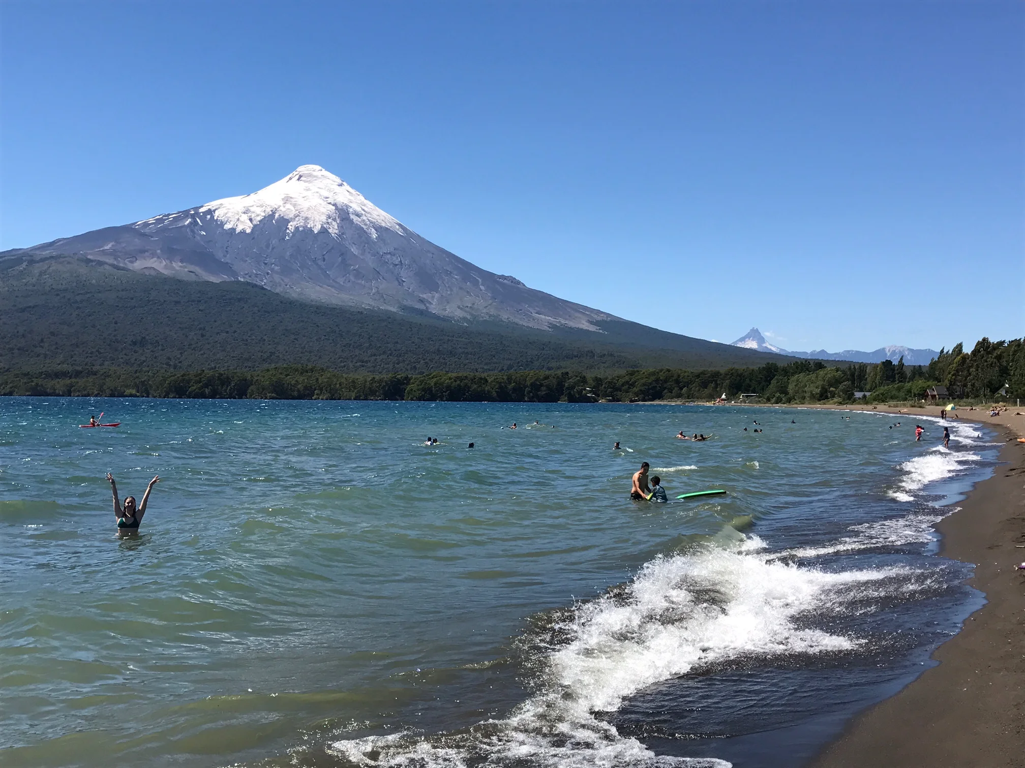 Swimming in Lake Llanquihué 