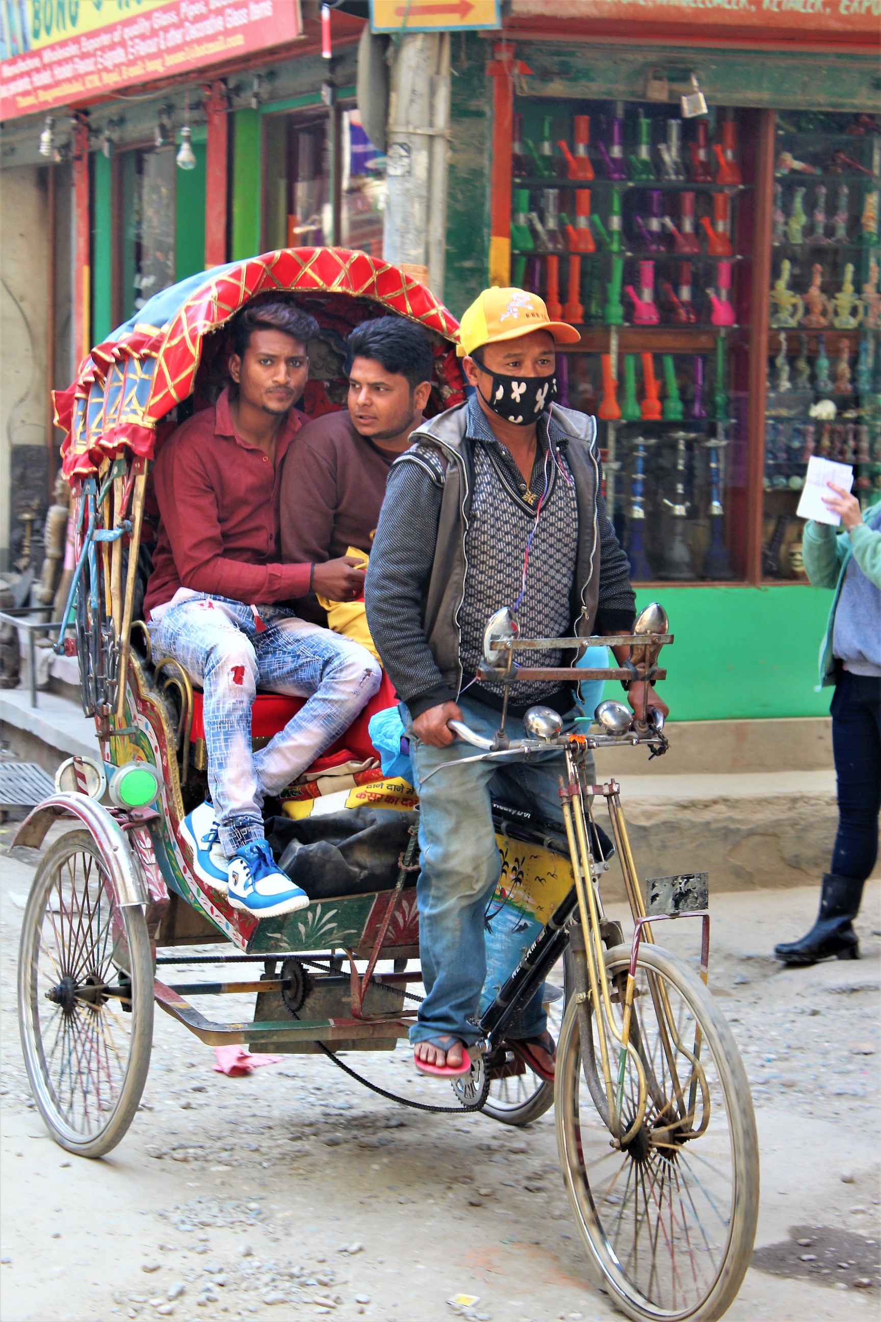 Cycle rickshaw, Kathmandu streets