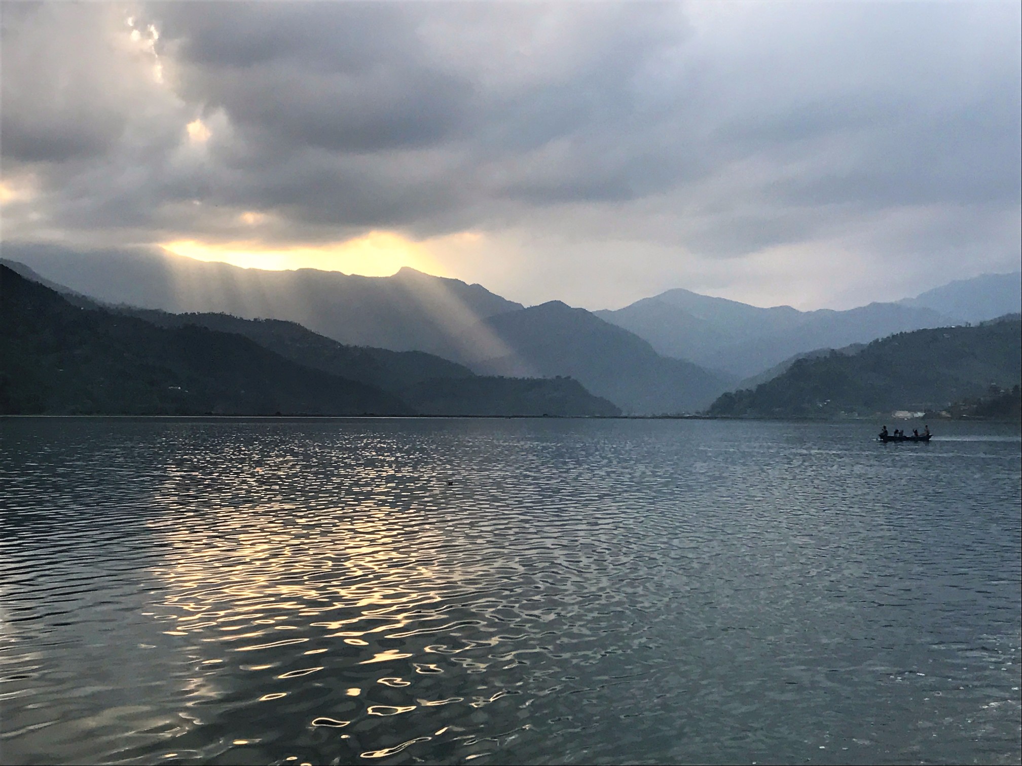 Sunset on Fewa Lake